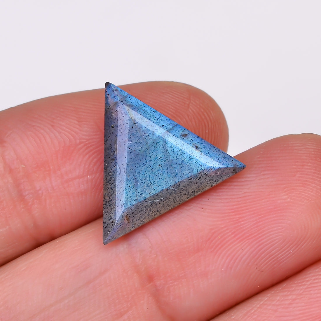 Natural Labradorite Triangle Shape Cut Stone Loose Gemstone For Making Jewelry 6 Ct.15X15X5 MM Y-10559