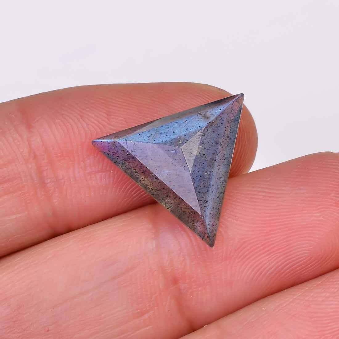 Natural Labradorite Triangle Shape Cut Stone Loose Gemstone For Making Jewelry 6 Ct.15X15X5 MM Y-10559