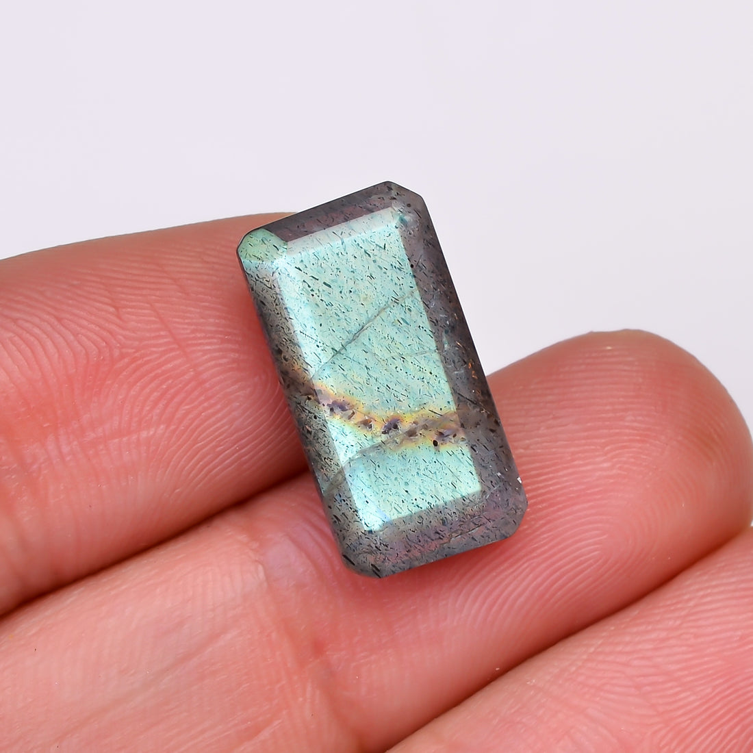 Natural Labradorite Radiant Shape Cut Stone Loose Gemstone For Making Jewelry 7.5 Ct. 18X9X5 MM Y-10562