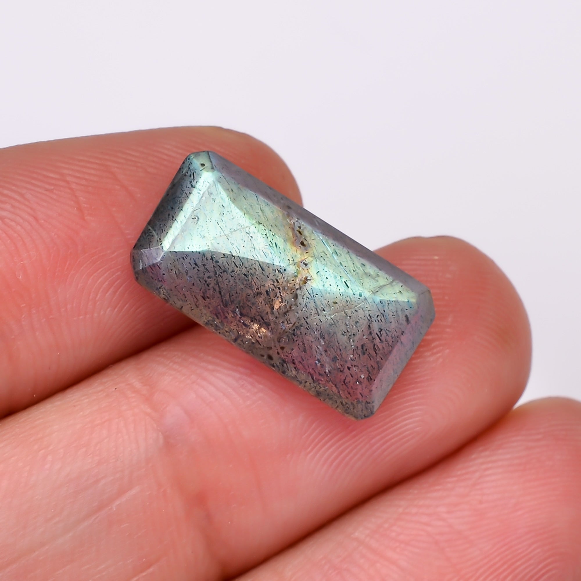 Natural Labradorite Radiant Shape Cut Stone Loose Gemstone For Making Jewelry 7.5 Ct. 18X9X5 MM Y-10562