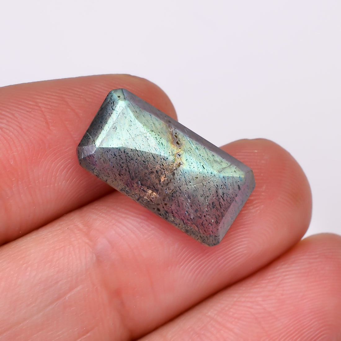Natural Labradorite Radiant Shape Cut Stone Loose Gemstone For Making Jewelry 7.5 Ct. 18X9X5 MM Y-10562