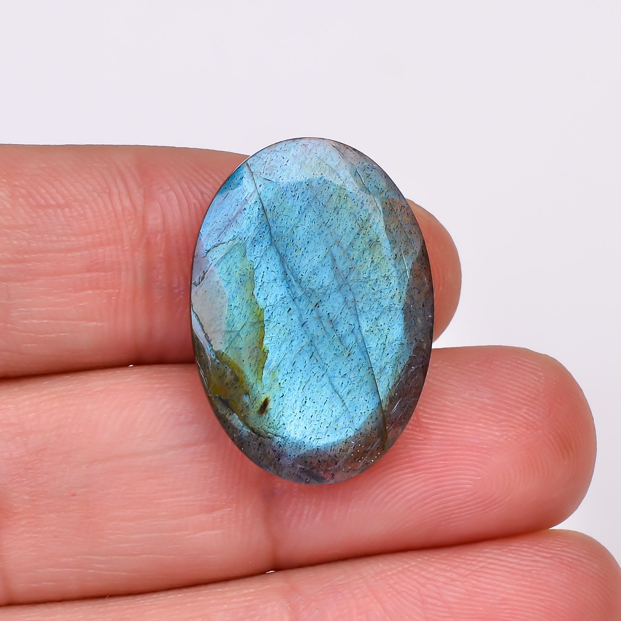 Natural Labradorite Oval Shape Cut Stone Loose Gemstone For Making Jewelry 15.5 Ct. 24X17X6 MM Y-10563