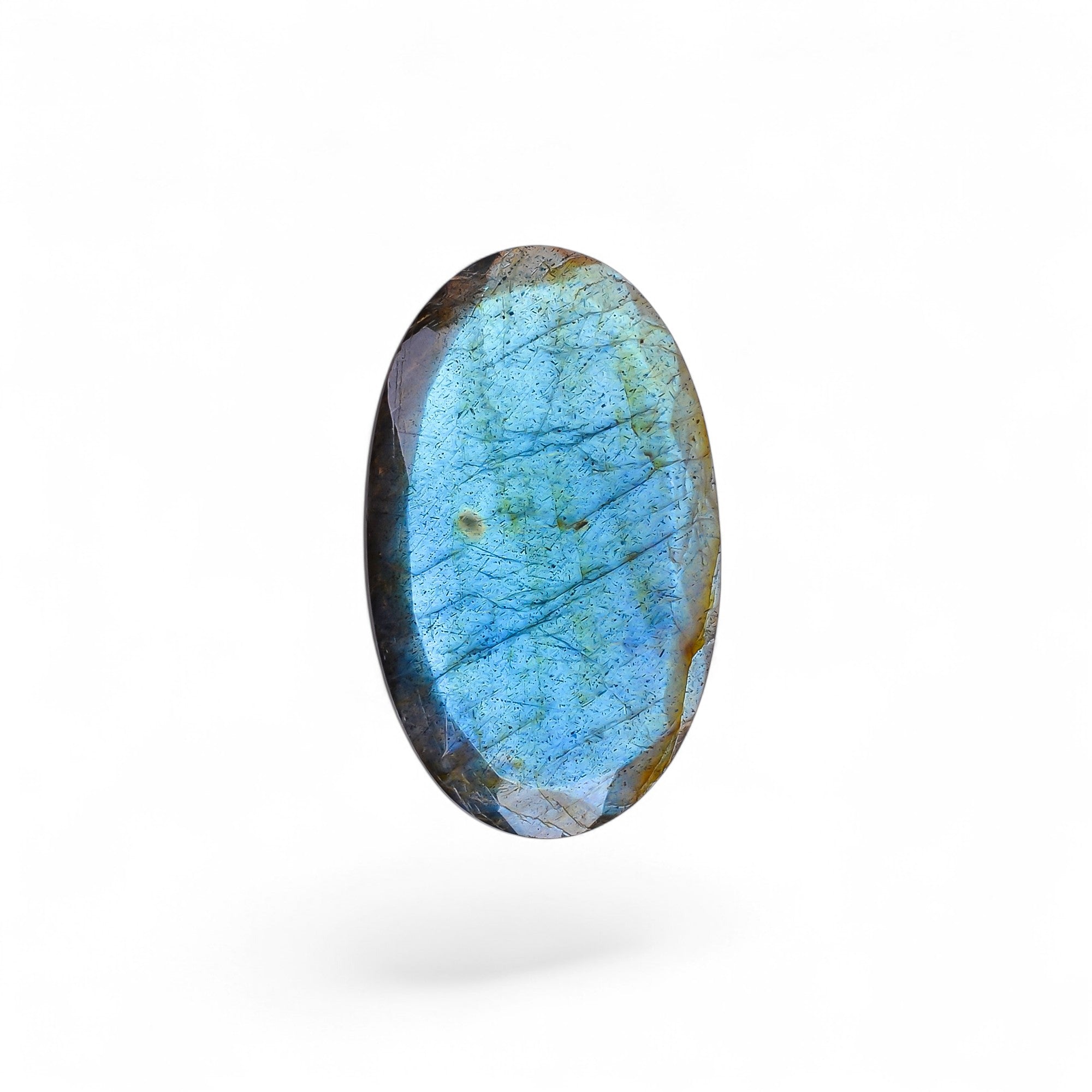 Natural Labradorite Oval Shape Cut Stone Loose Gemstone For Making Jewelry 25.5 Ct. 33X20X6 MM Y-10565