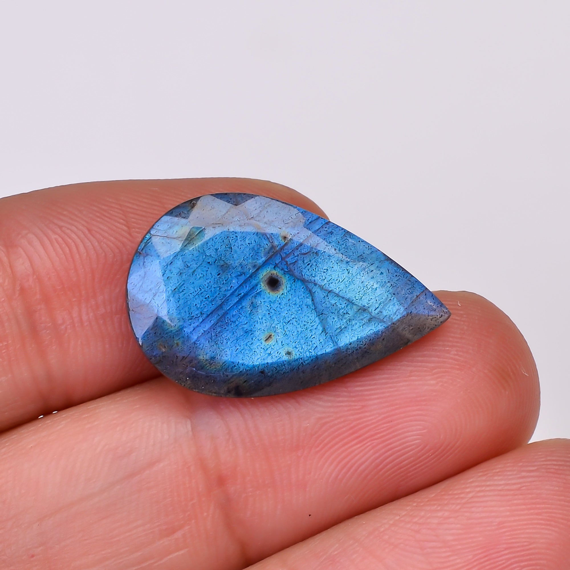 Natural Labradorite Pear Shape Cut Stone Loose Gemstone For Making Jewelry 11.5 Ct. 23X14X6 MM Y-10569