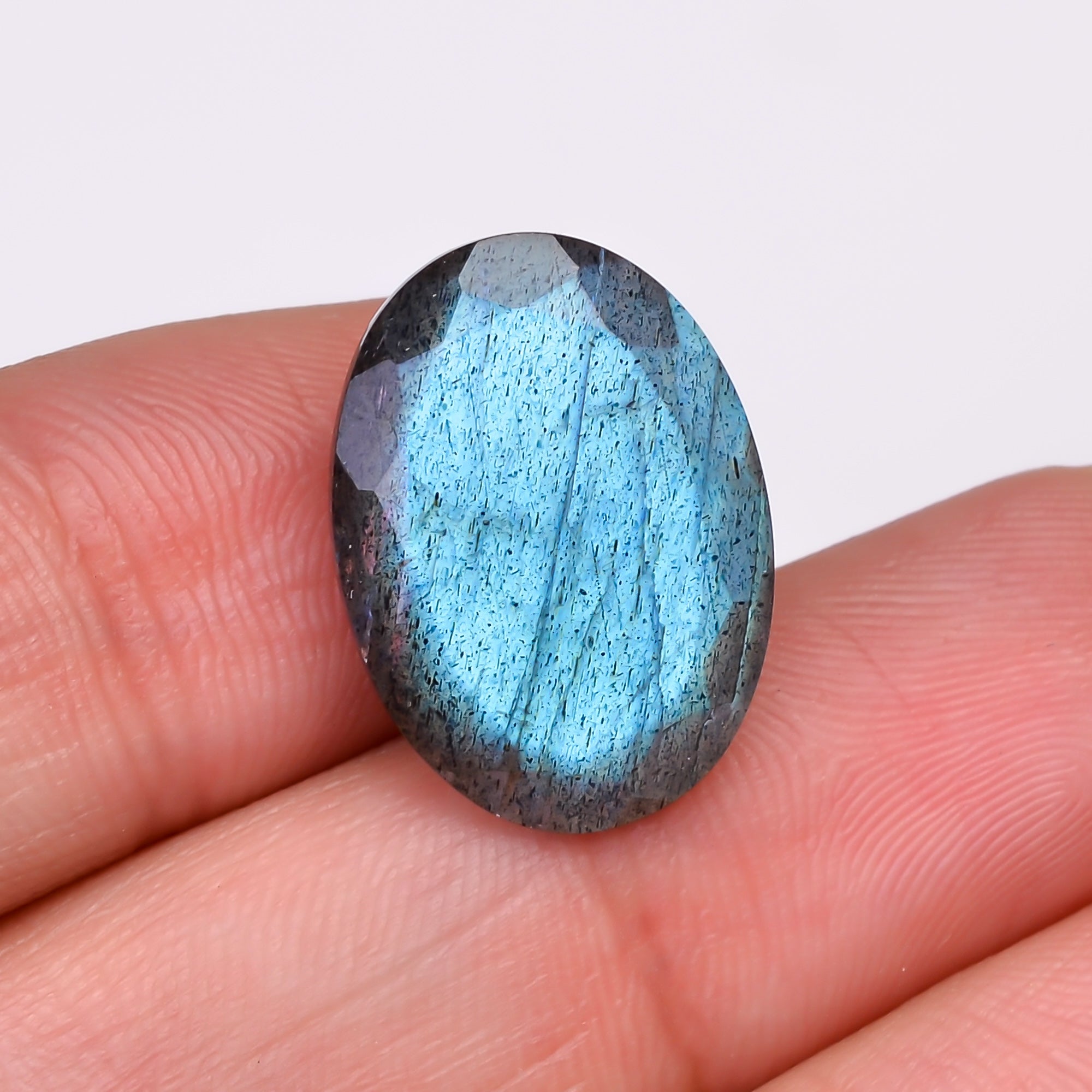 Natural Labradorite Oval Shape Cut Stone Loose Gemstone For Making Jewelry 10.5 Ct. 18X13X6 MM Y-10571