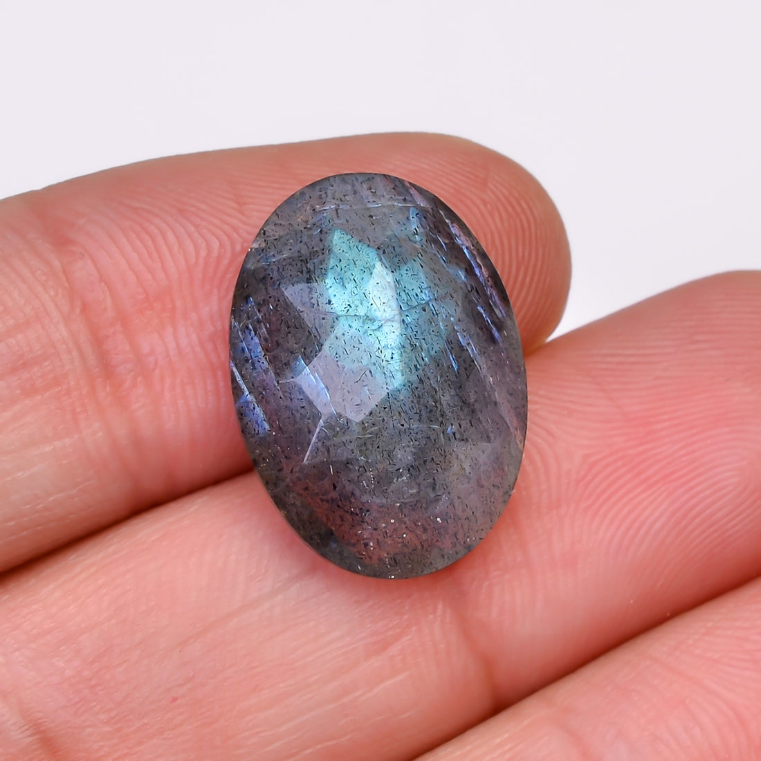 Natural Labradorite Oval Shape Cut Stone Loose Gemstone For Making Jewelry 10.5 Ct. 18X13X6 MM Y-10571