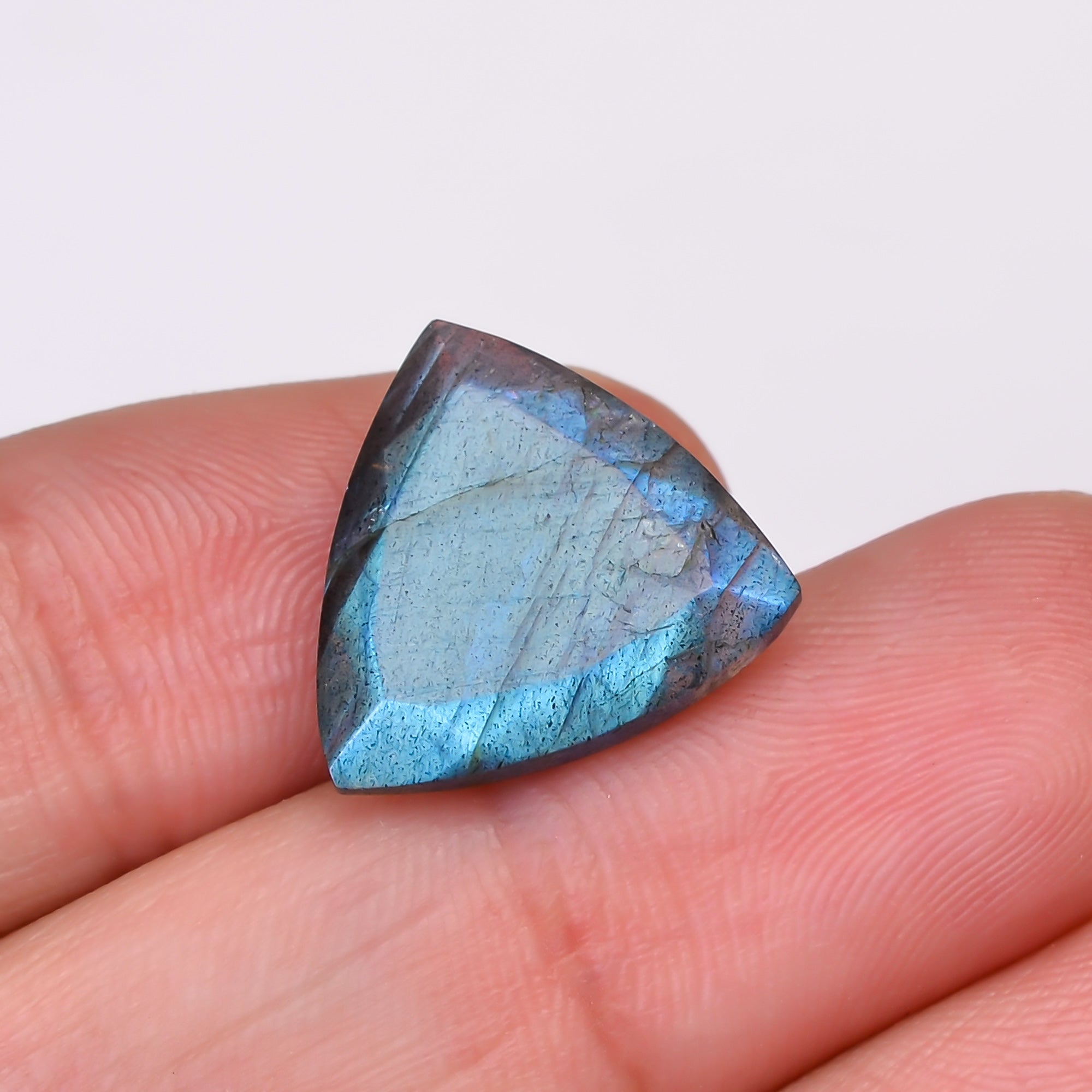 Natural Labradorite Trillion Shape Cut Stone Loose Gemstone For Making Jewelry 8 Ct. 15X15X6 MM Y-10572