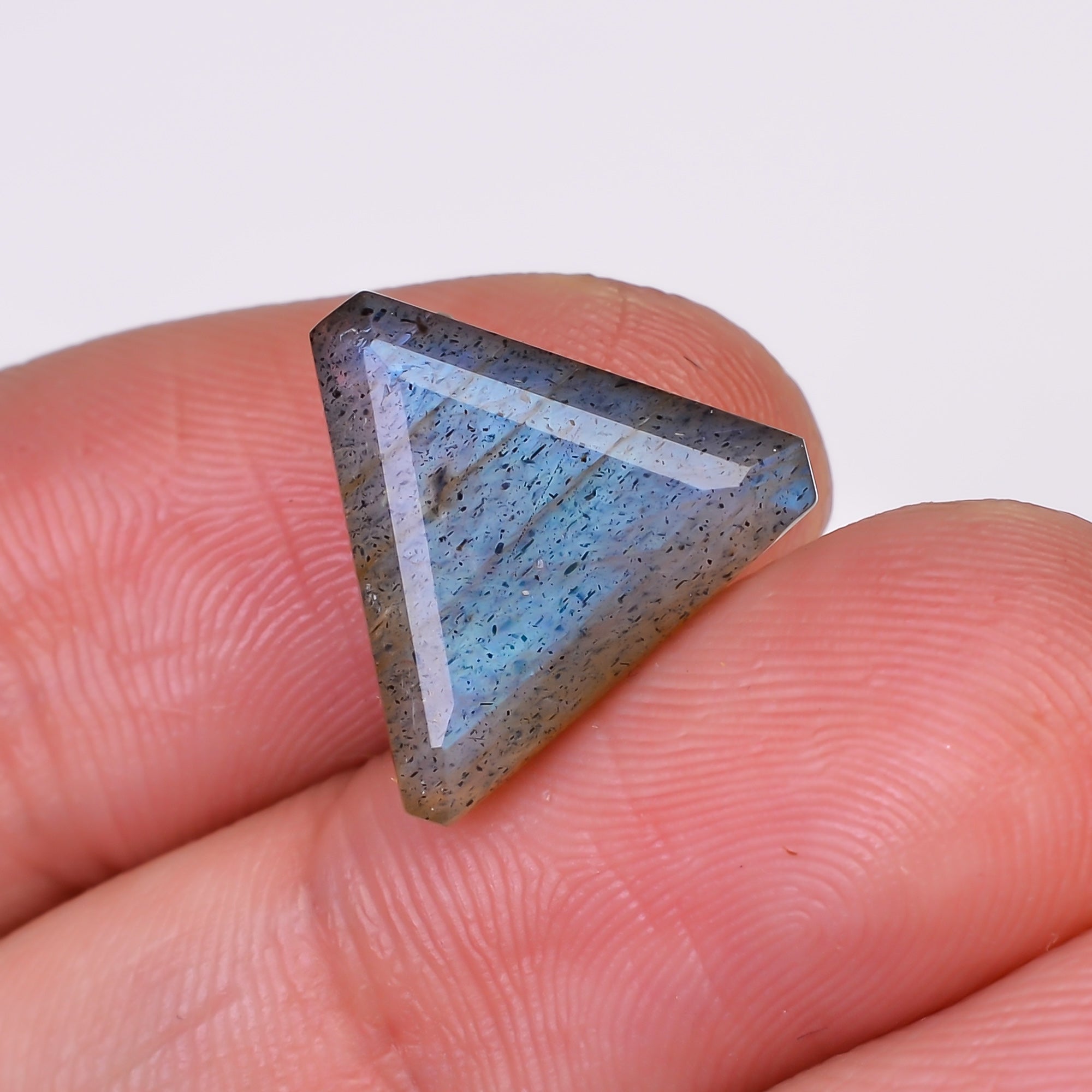 Natural Labradorite Triangle Shape Cut Stone Loose Gemstone For Making Jewelry 5 Ct. 12X12X5 MM Y-10576