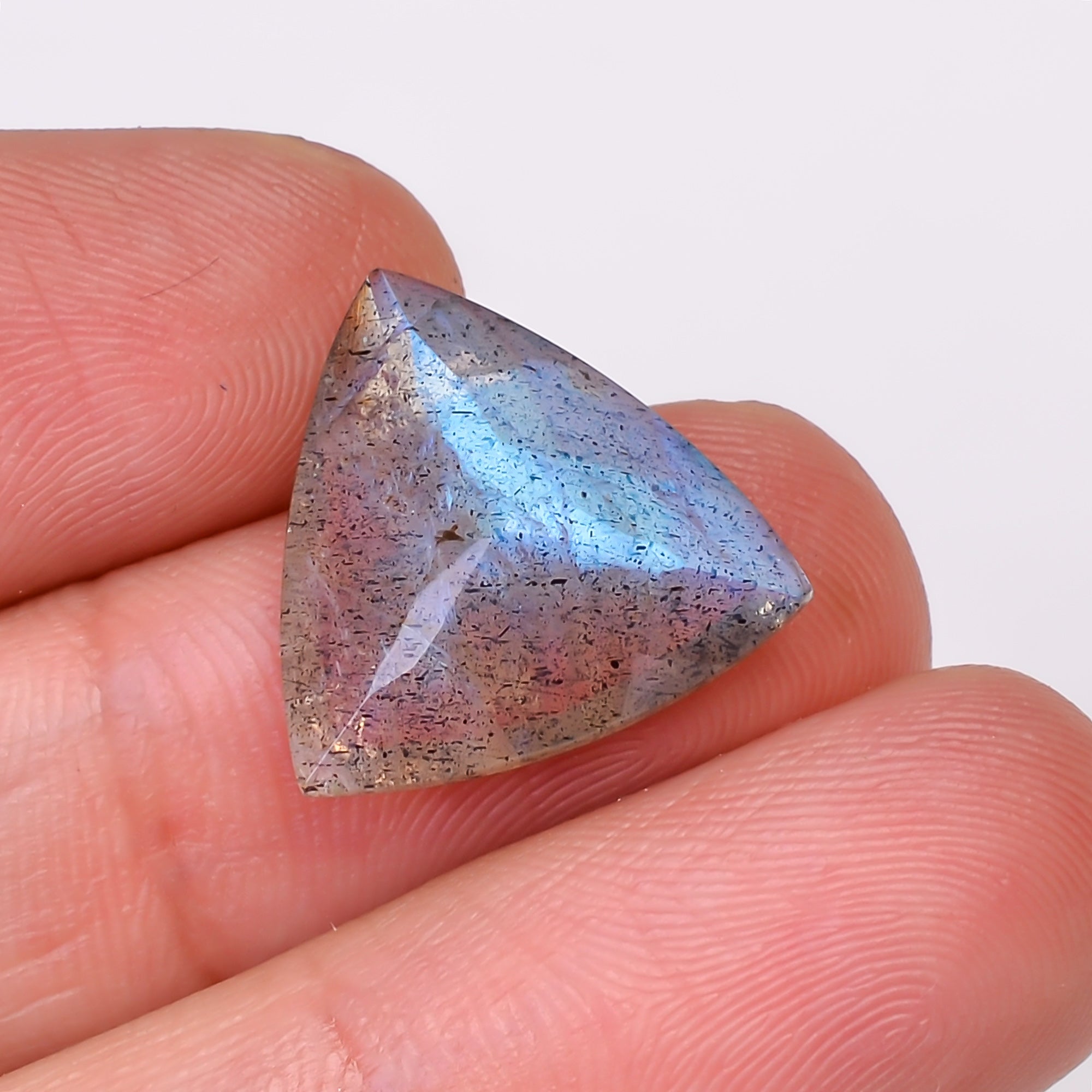 Natural Labradorite Trillion Shape Cut Stone Loose Gemstone For Making Jewelry 8 Ct. 16X16X5 MM Y-10578