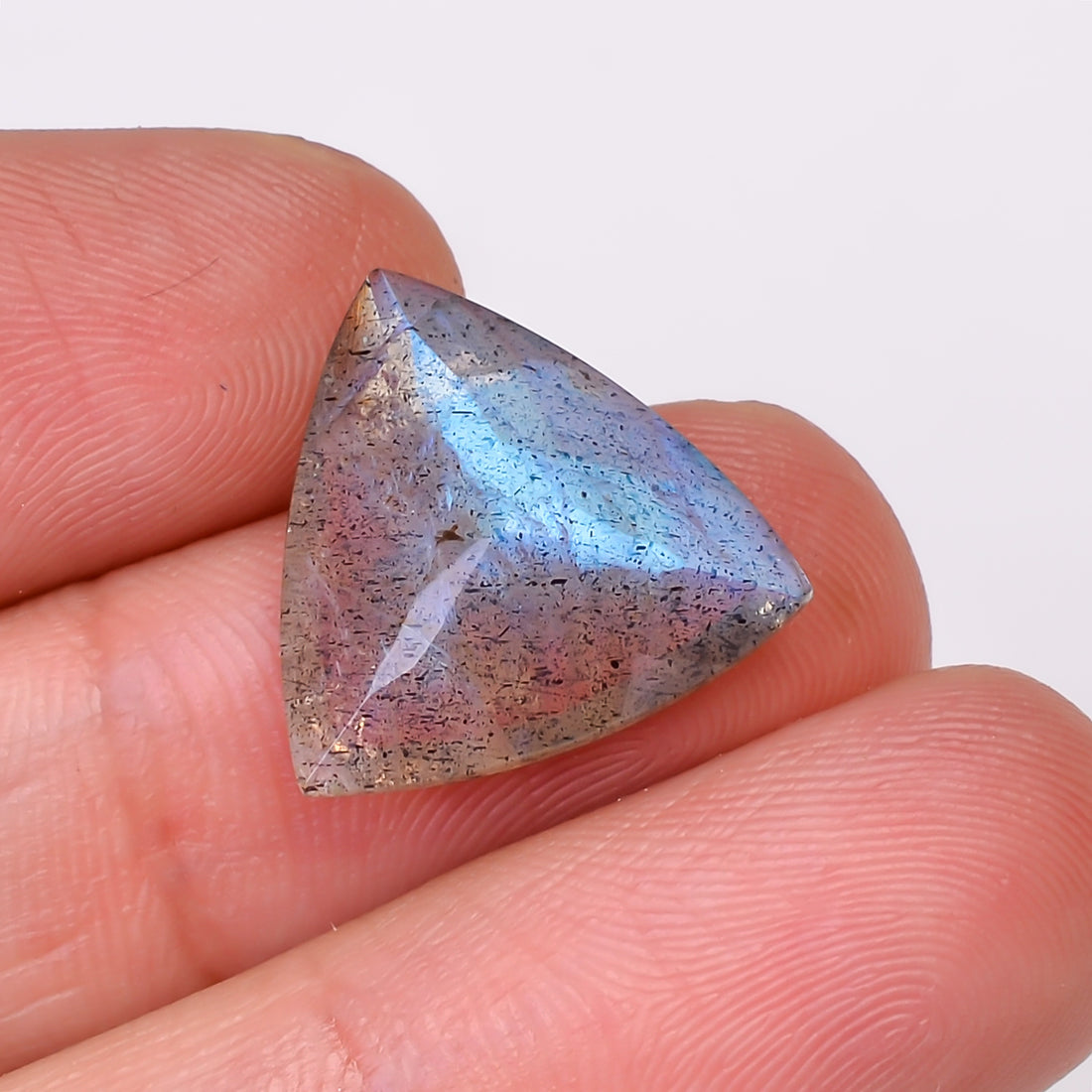 Natural Labradorite Trillion Shape Cut Stone Loose Gemstone For Making Jewelry 8 Ct. 16X16X5 MM Y-10578