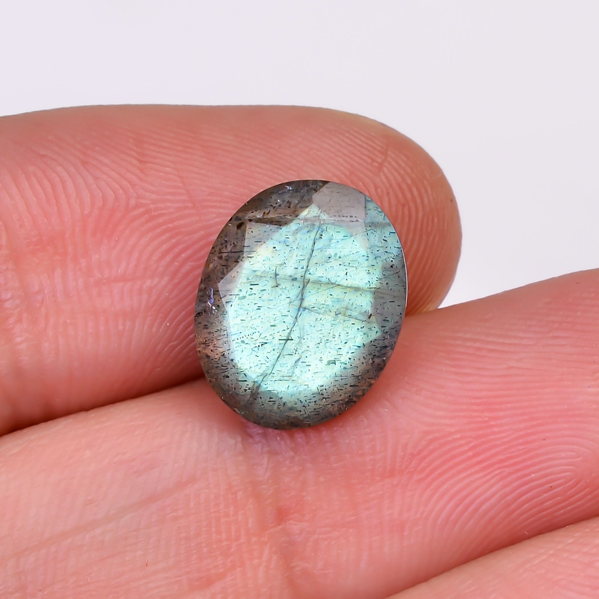 Natural Labradorite Oval Shape Cut Stone Loose Gemstone For Making Jewelry 4.5 Ct. 12X10X5 MM Y-10581