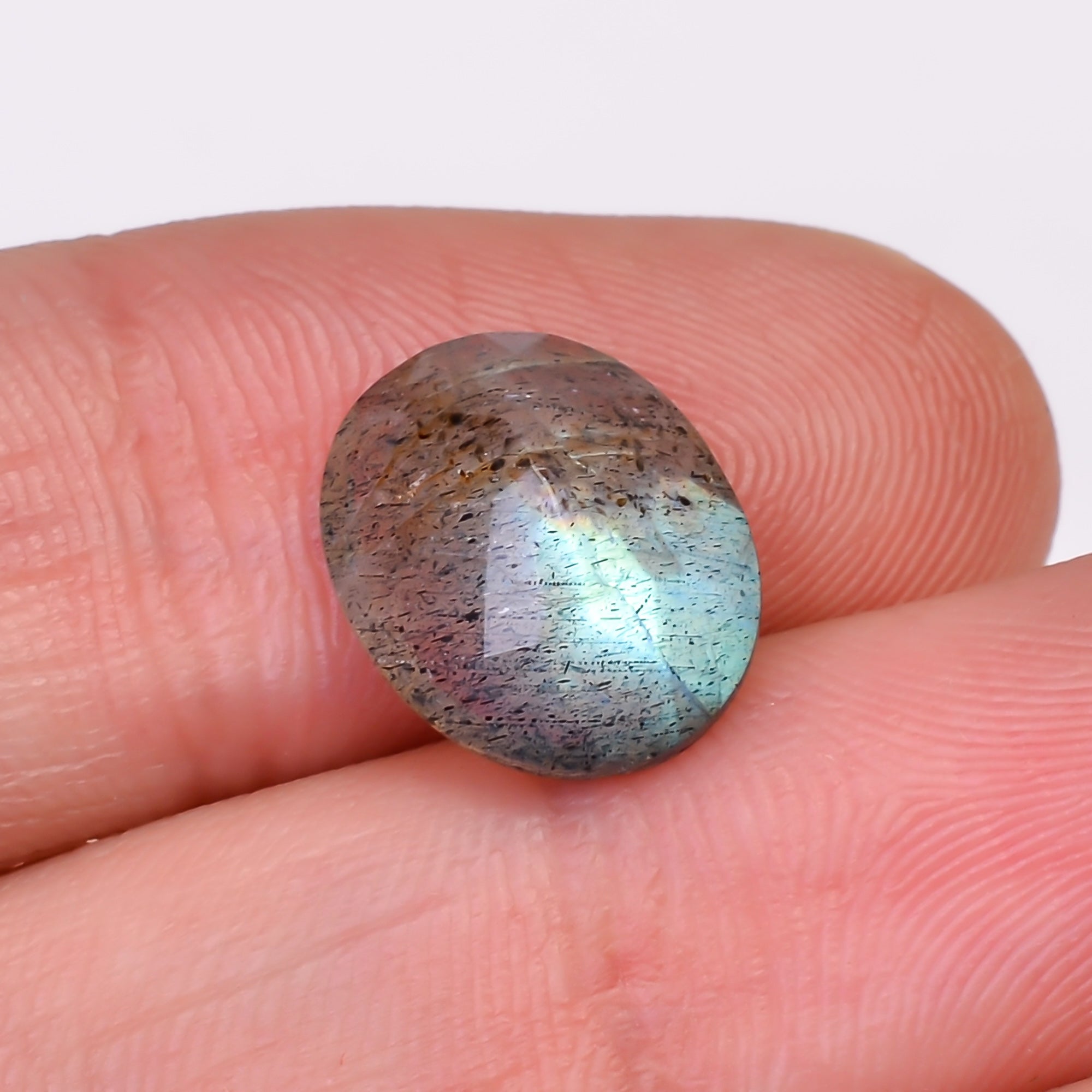 Natural Labradorite Oval Shape Cut Stone Loose Gemstone For Making Jewelry 4.5 Ct. 12X10X5 MM Y-10581