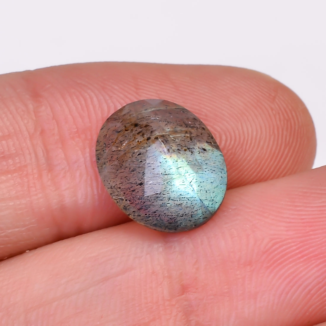 Natural Labradorite Oval Shape Cut Stone Loose Gemstone For Making Jewelry 4.5 Ct. 12X10X5 MM Y-10581