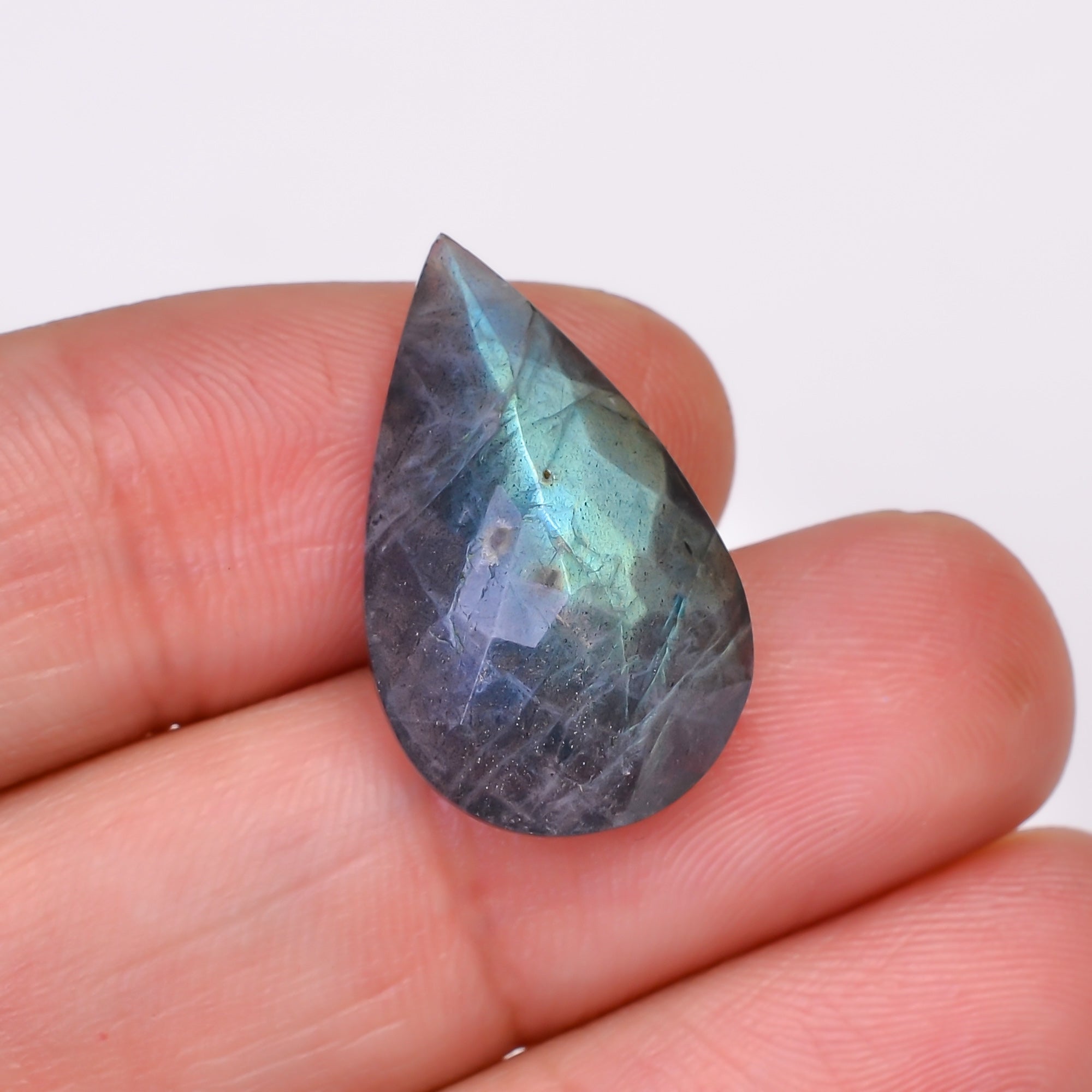 Natural Labradorite Pear Shape Cut Stone Loose Gemstone For Making Jewelry 11.5 Ct. 22X14X6 MM Y-10584
