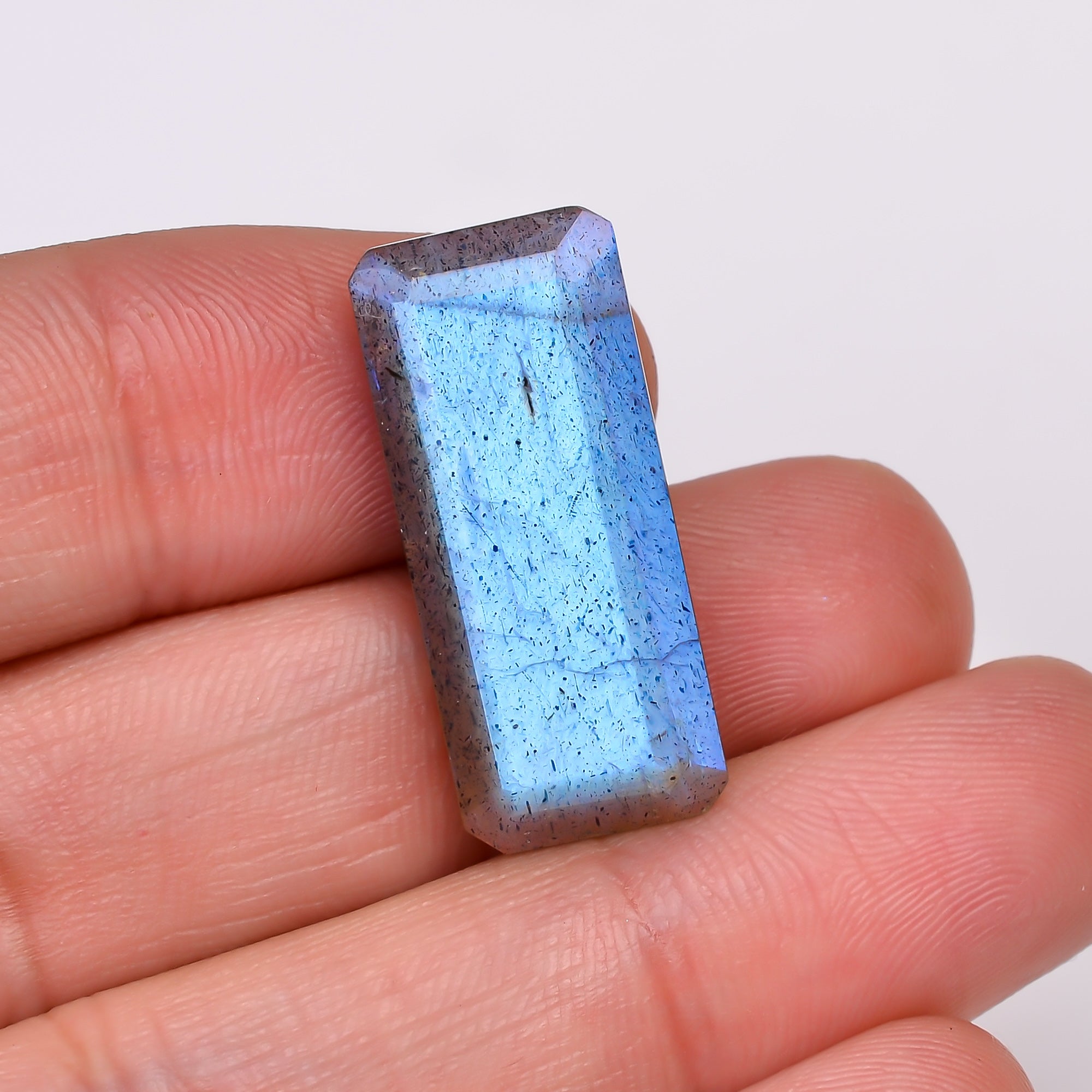 Natural Labradorite Radiant Shape Cut Stone Loose Gemstone For Making Jewelry 12 Ct. 25X11X5 MM Y-10585