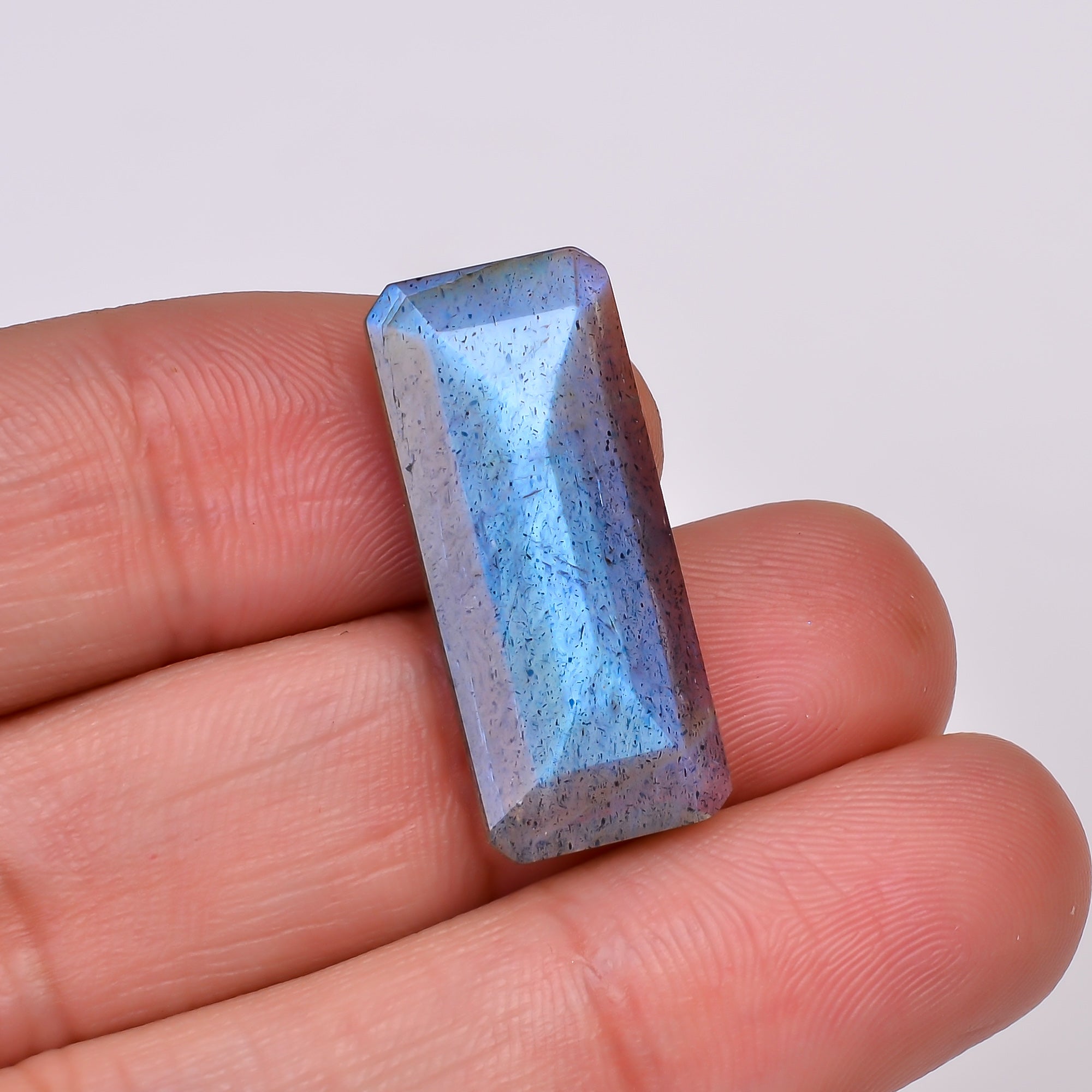 Natural Labradorite Radiant Shape Cut Stone Loose Gemstone For Making Jewelry 12 Ct. 25X11X5 MM Y-10585