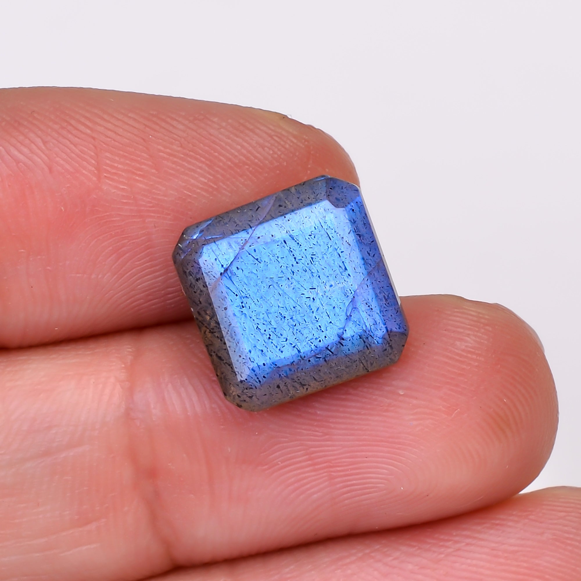 Natural Labradorite Cushion Shape Cut Stone Loose Gemstone For Making Jewelry 7 Ct. 12X12X6 MM Y-10587