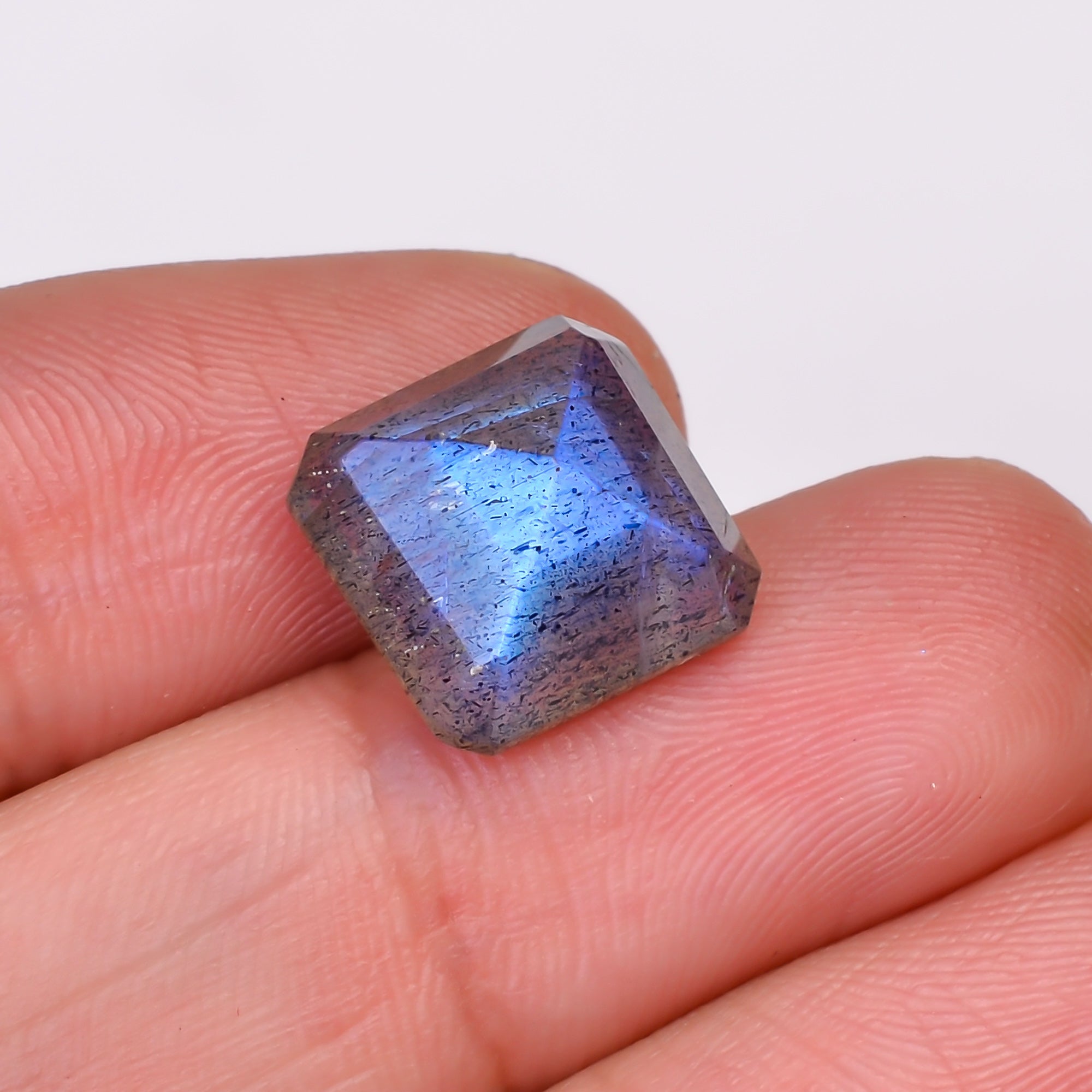 Natural Labradorite Cushion Shape Cut Stone Loose Gemstone For Making Jewelry 7 Ct. 12X12X6 MM Y-10587