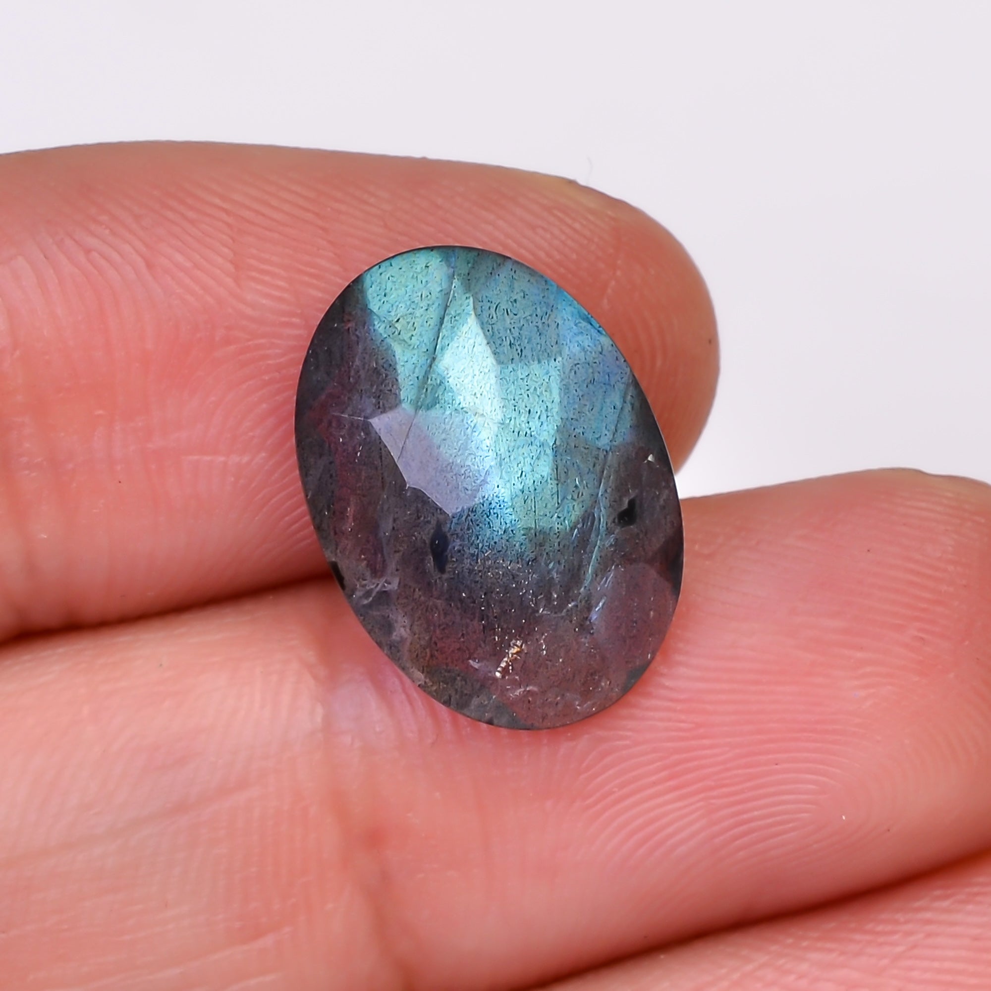 Natural Labradorite Oval Shape Cut Stone Loose Gemstone For Making Jewelry 6 Ct. 16X11X5 MM Y-10589