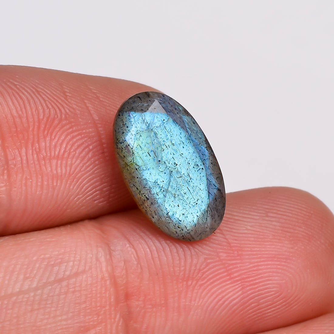 Natural Labradorite Oval Shape Cut Stone Loose Gemstone For Making Jewelry 4.5 Ct. 14X8X5 MM Y-10592