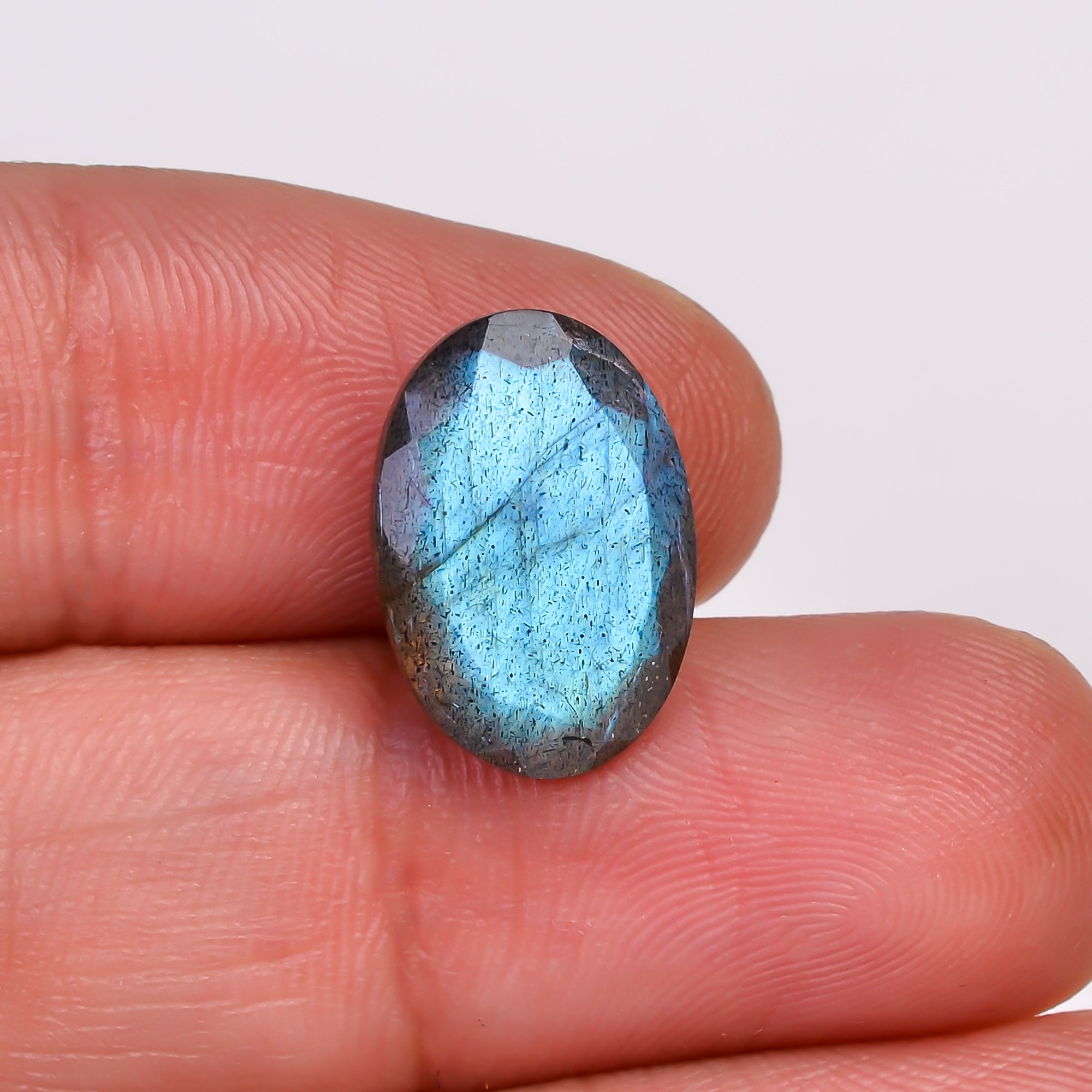 Natural Labradorite Oval Shape Cut Stone Loose Gemstone For Making Jewelry 6 Ct. 15X10X5 MM Y-10593
