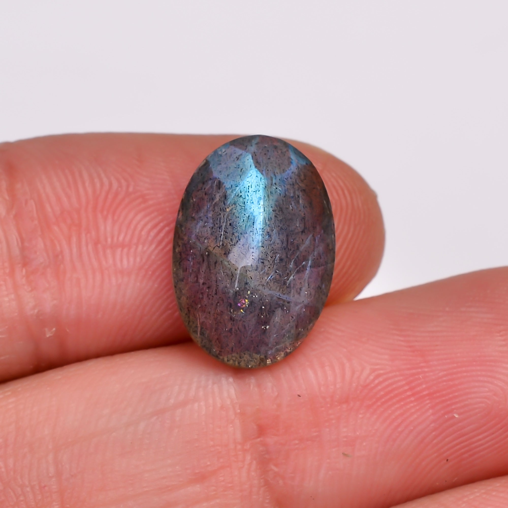 Natural Labradorite Oval Shape Cut Stone Loose Gemstone For Making Jewelry 6 Ct. 15X10X5 MM Y-10593