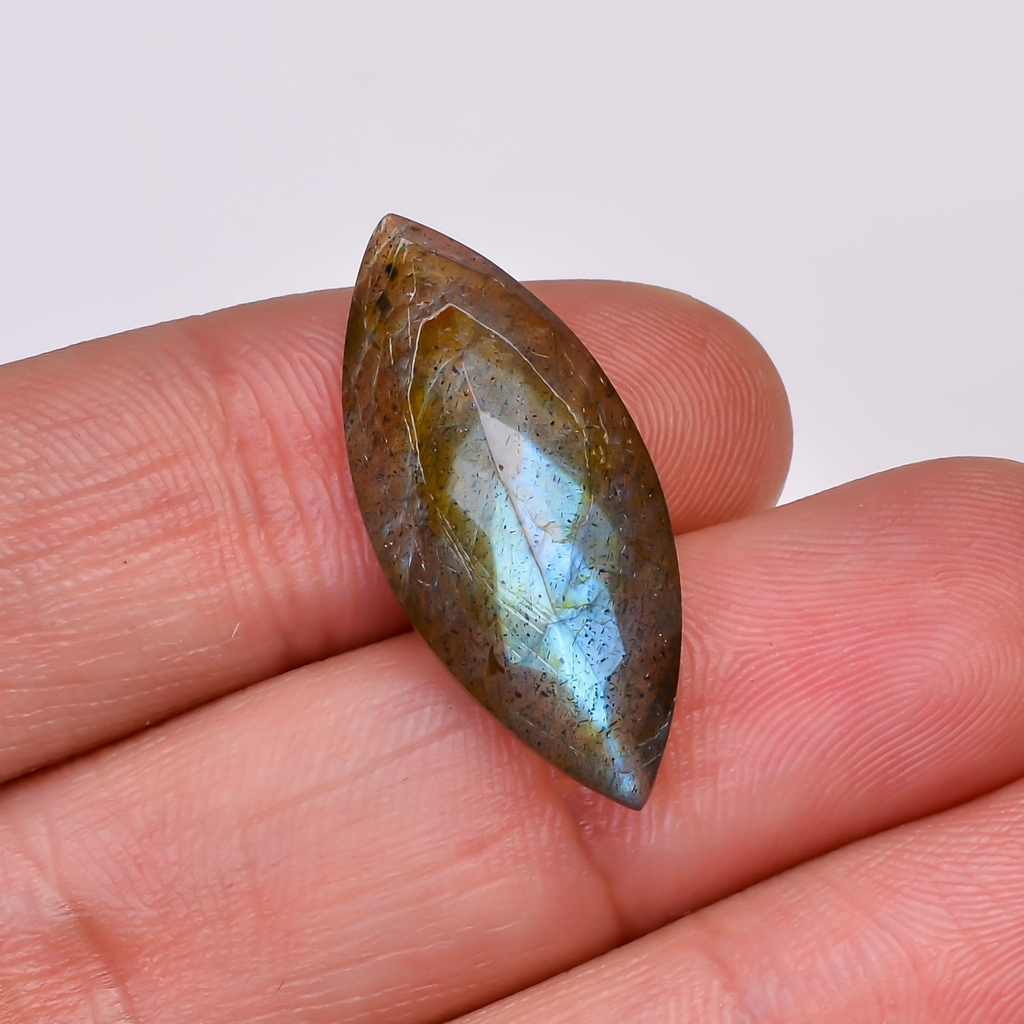 Natural Labradorite Marquise Shape Cut Stone Loose Gemstone For Making Jewelry 11.5 Ct. 27X11X6 MM Y-10595
