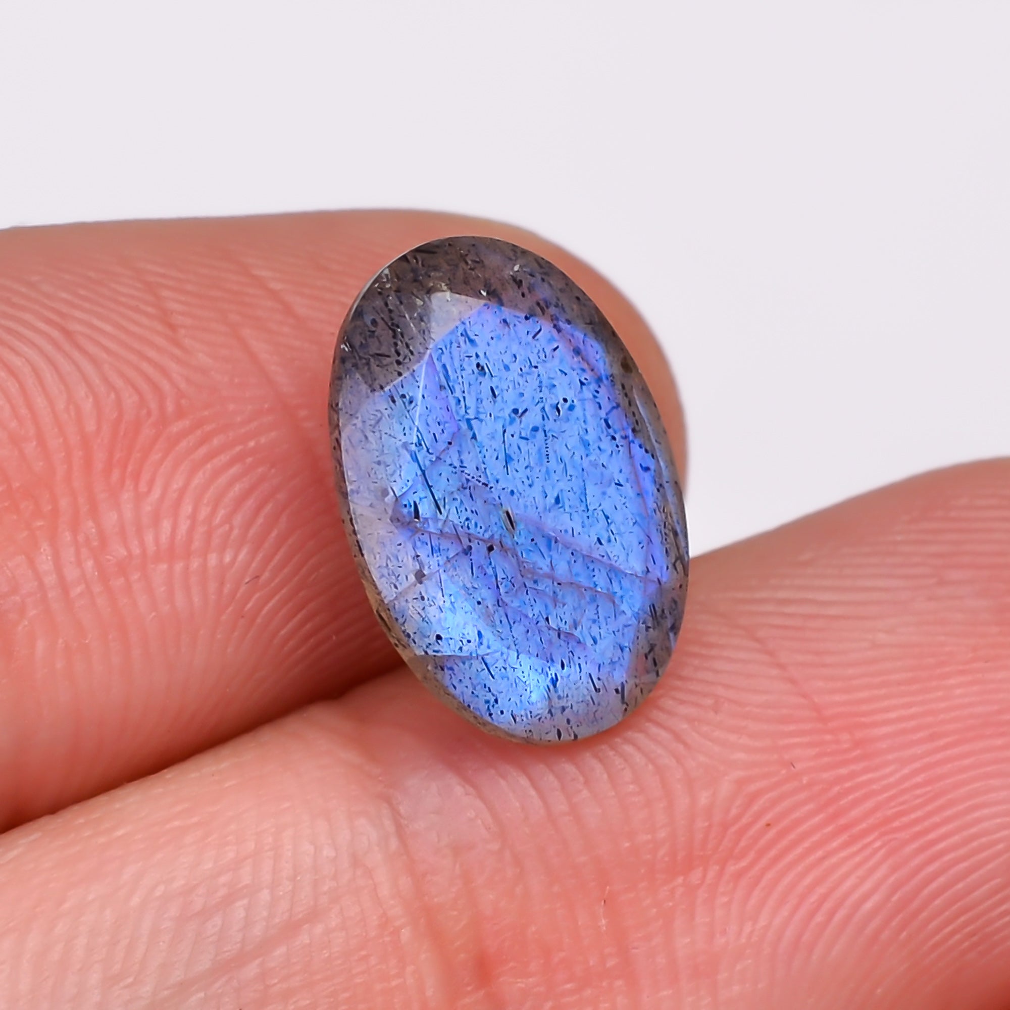 Natural Labradorite Oval Shape Cut Stone Loose Gemstone For Making Jewelry 3.5 Ct. 13X8X5 MM Y-10596