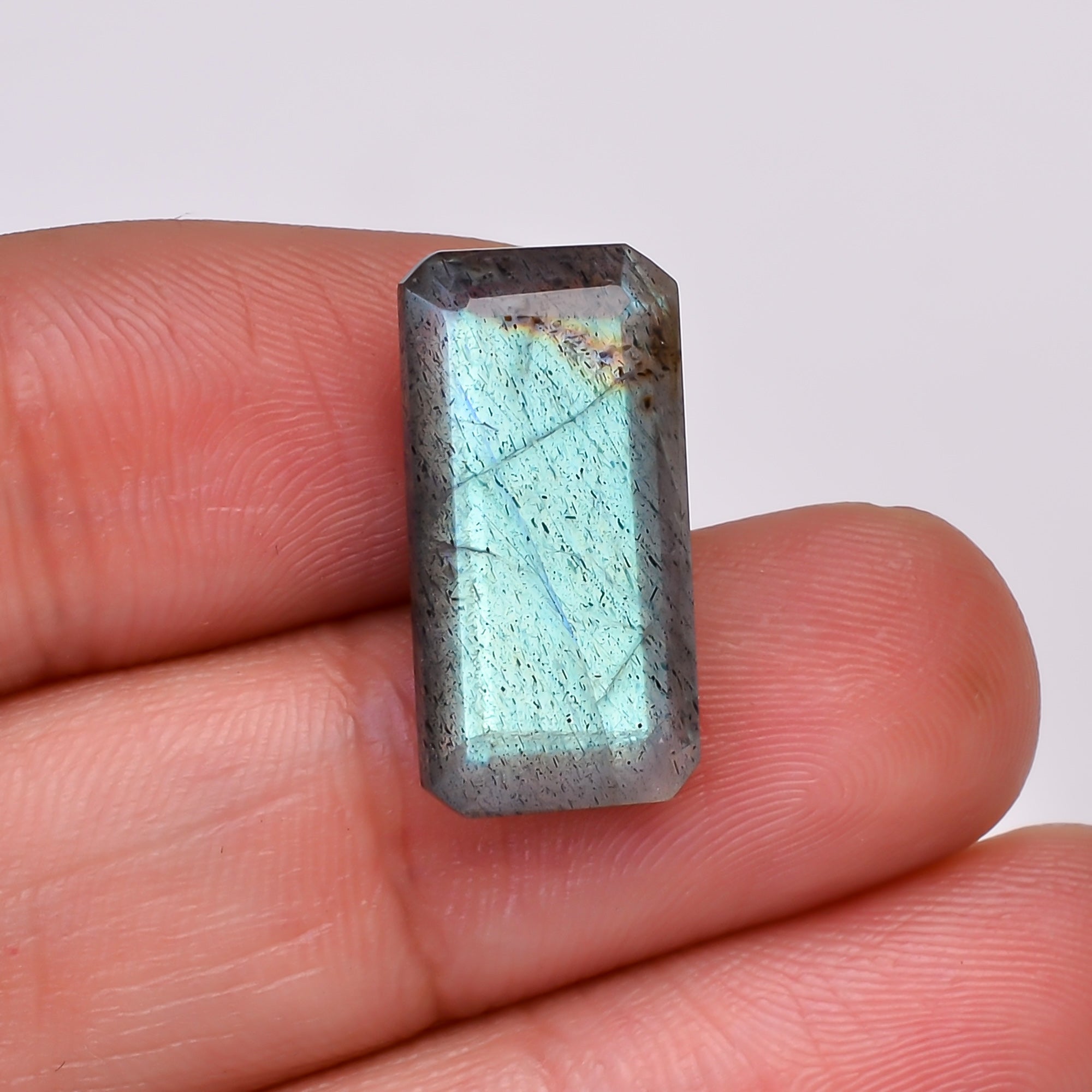 Natural Labradorite Radiant Shape Cut Stone Loose Gemstone For Making Jewelry 9.5 Ct. 19X10X5 MM Y-10597