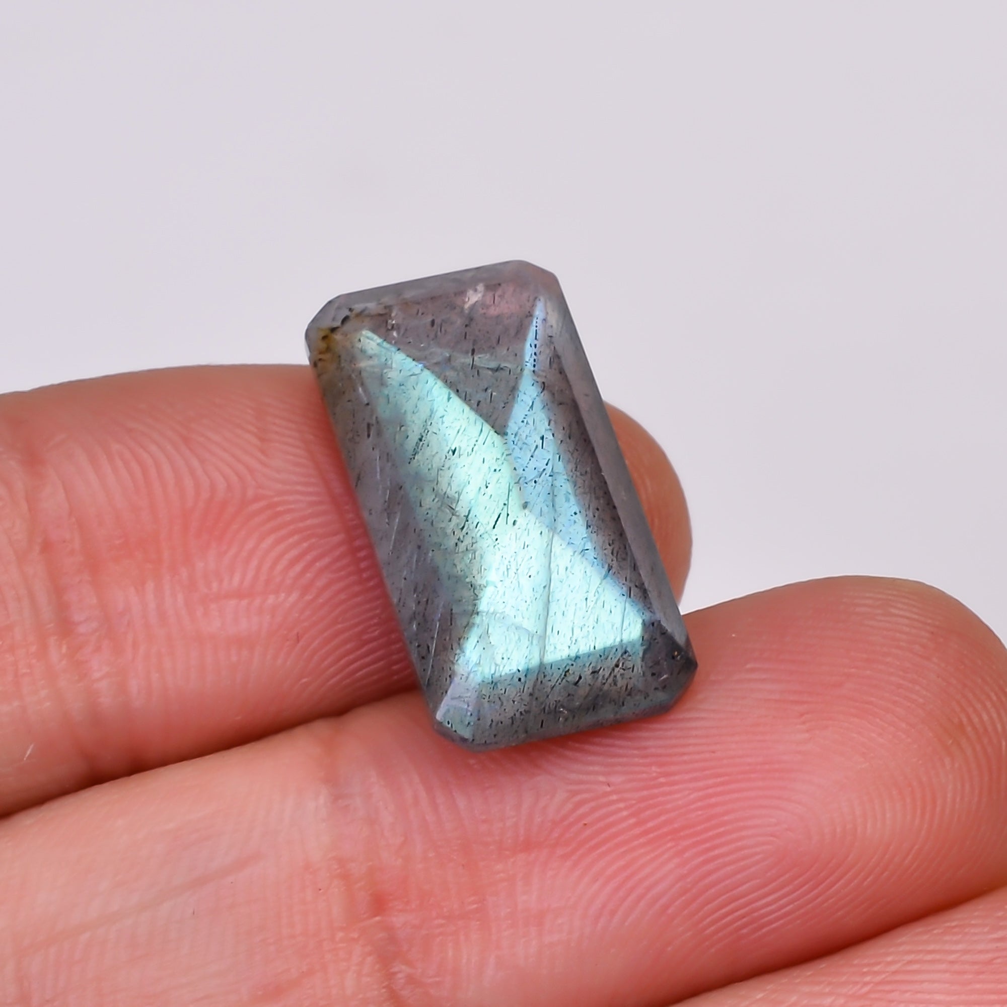 Natural Labradorite Radiant Shape Cut Stone Loose Gemstone For Making Jewelry 9.5 Ct. 19X10X5 MM Y-10597