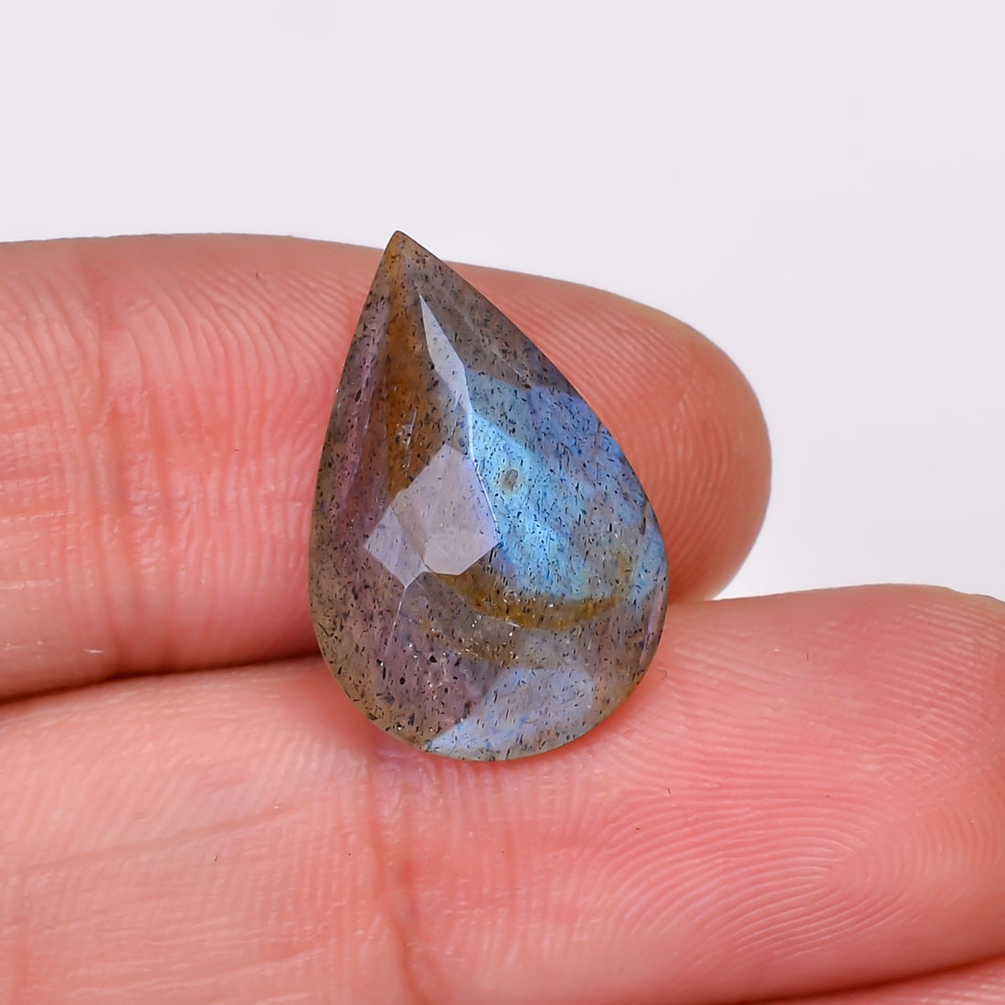 Natural Labradorite Pear Shape Cut Stone Loose Gemstone For Making Jewelry 7.5 Ct. 18X12X6 MM Y-10599