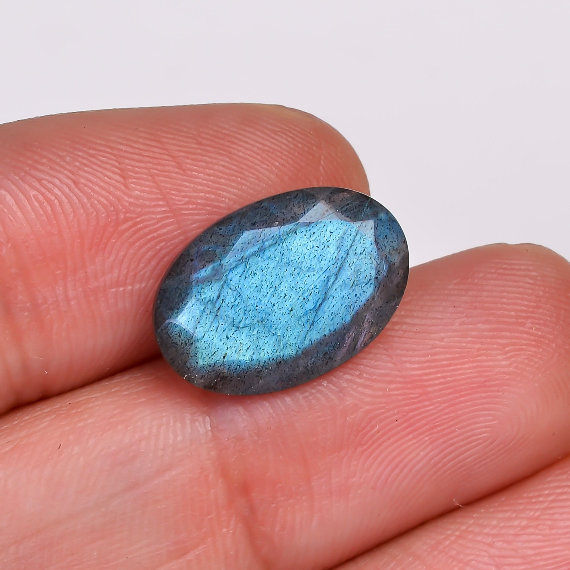 Natural Labradorite Oval Shape Cut Stone Loose Gemstone For Making Jewelry 5.5 Ct. 15X10X5 MM Y-10603