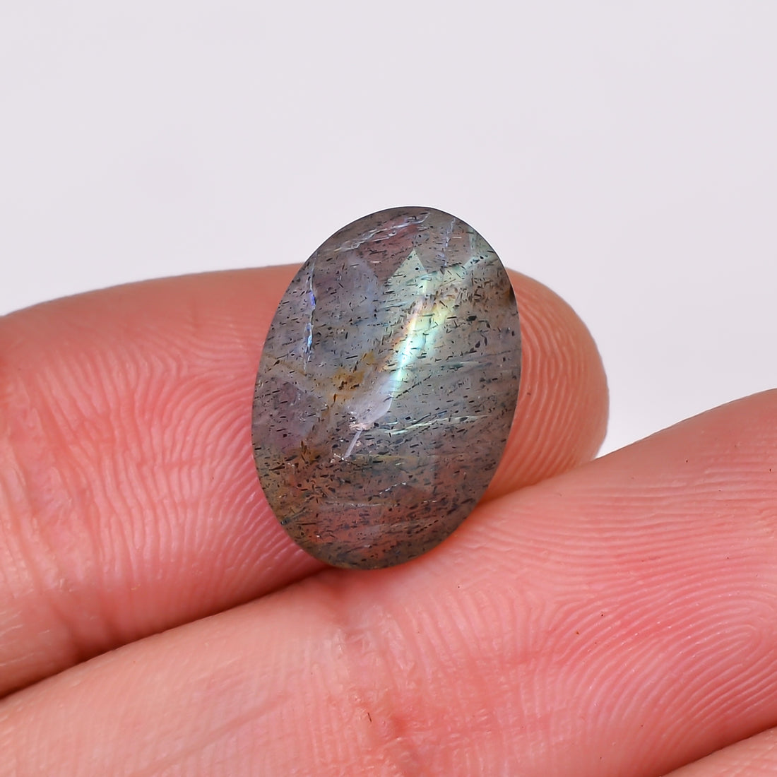 Natural Labradorite Oval Shape Cut Stone Loose Gemstone For Making Jewelry 6 Ct. 15X10X6 MM Y-10607