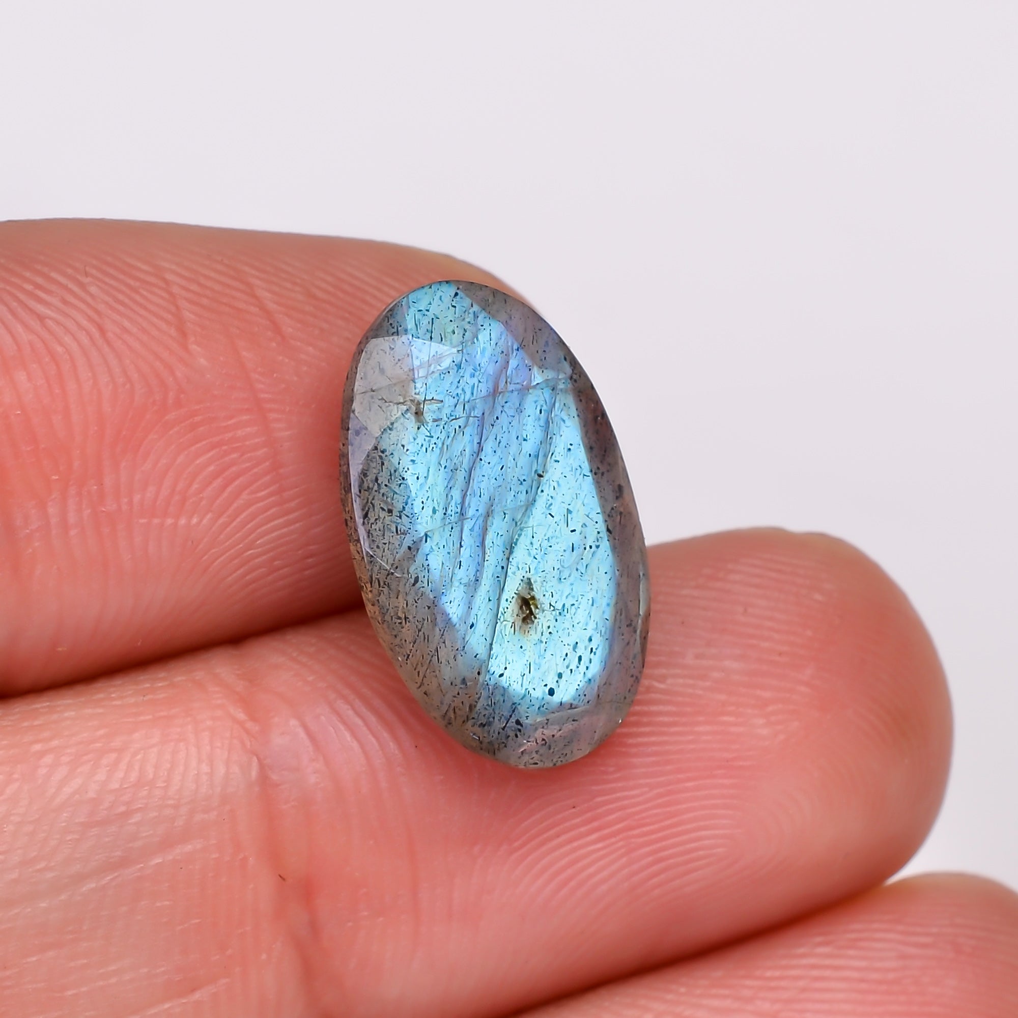 Natural Labradorite Oval Shape Cut Stone Loose Gemstone For Making Jewelry 6.5 Ct. 16X10X5 MM Y-10608