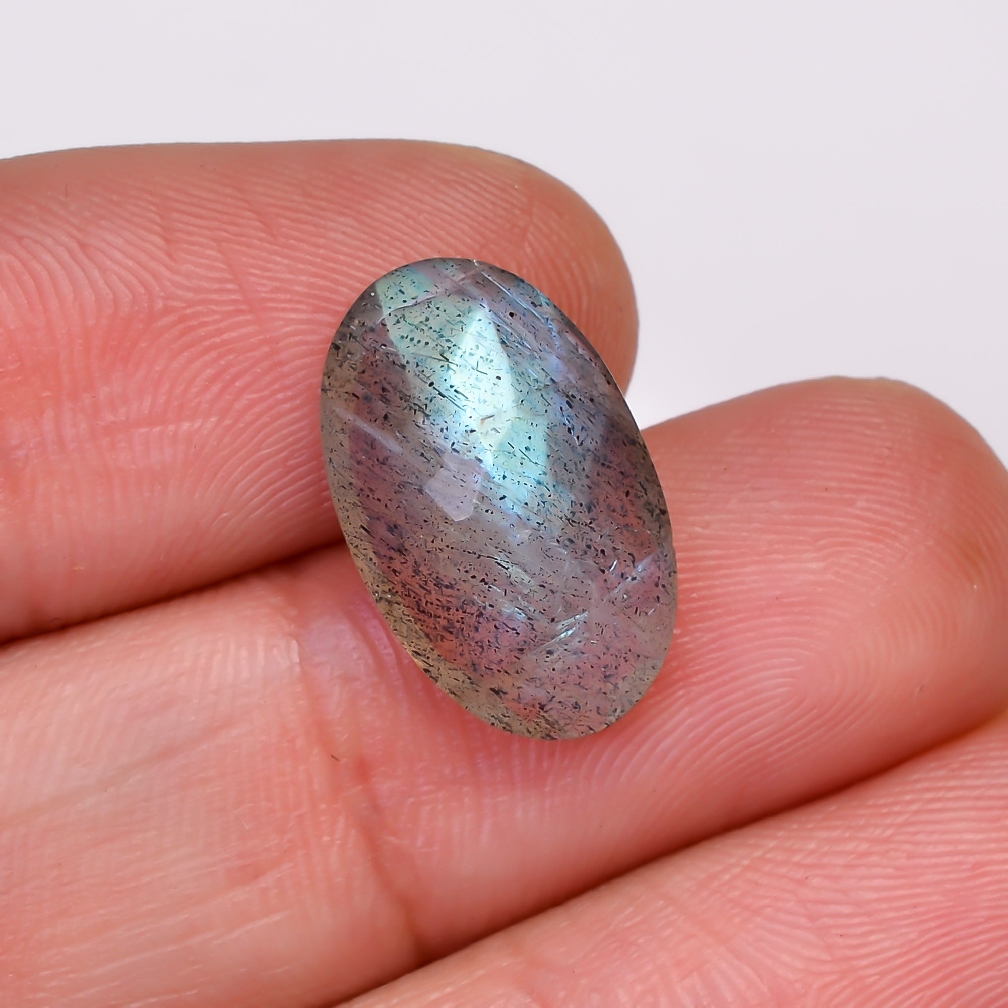 Natural Labradorite Oval Shape Cut Stone Loose Gemstone For Making Jewelry 6.5 Ct. 16X10X5 MM Y-10608