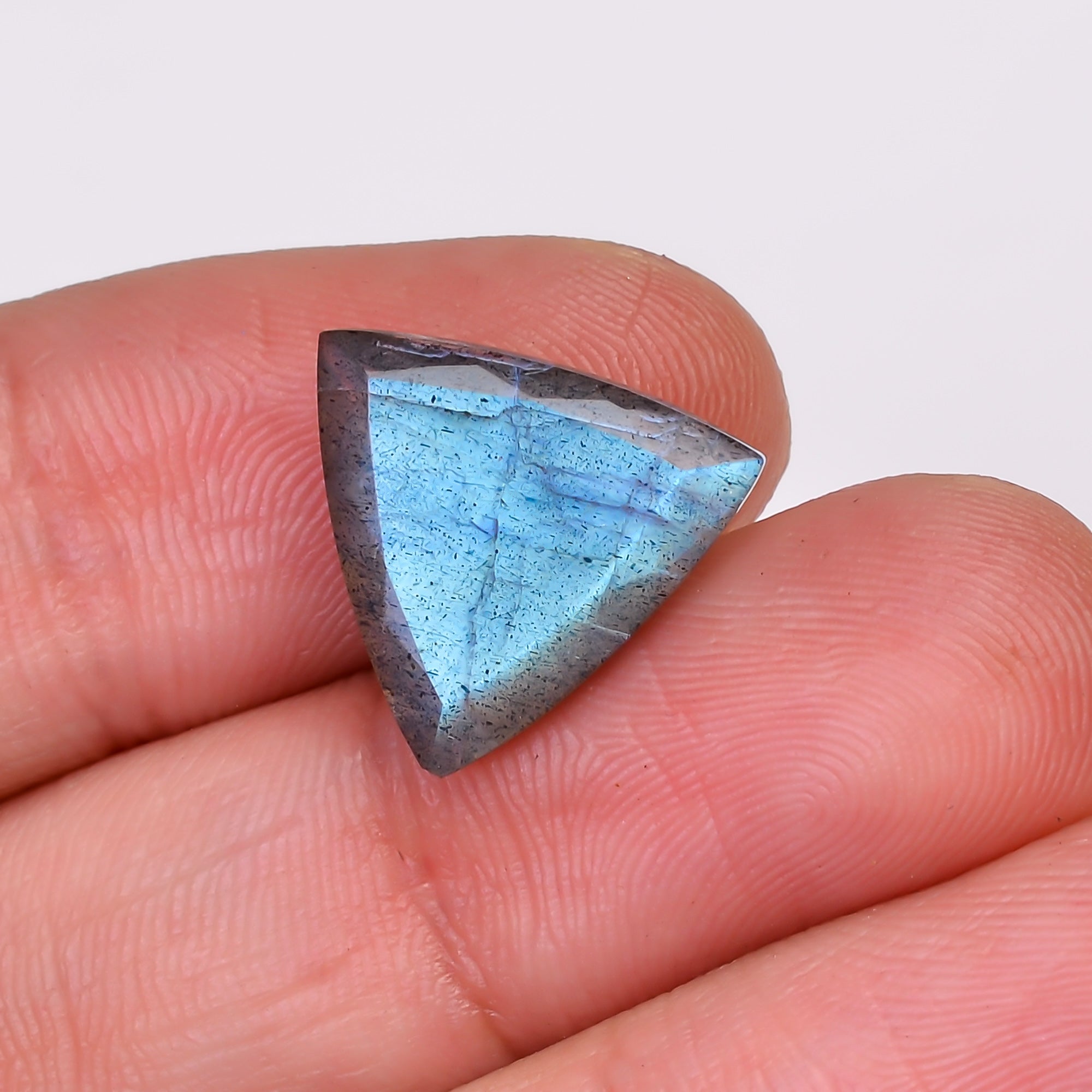 Natural Labradorite Triangle Shape Cut Stone Loose Gemstone For Making Jewelry 6 Ct. 14X14X5 MM Y-10612