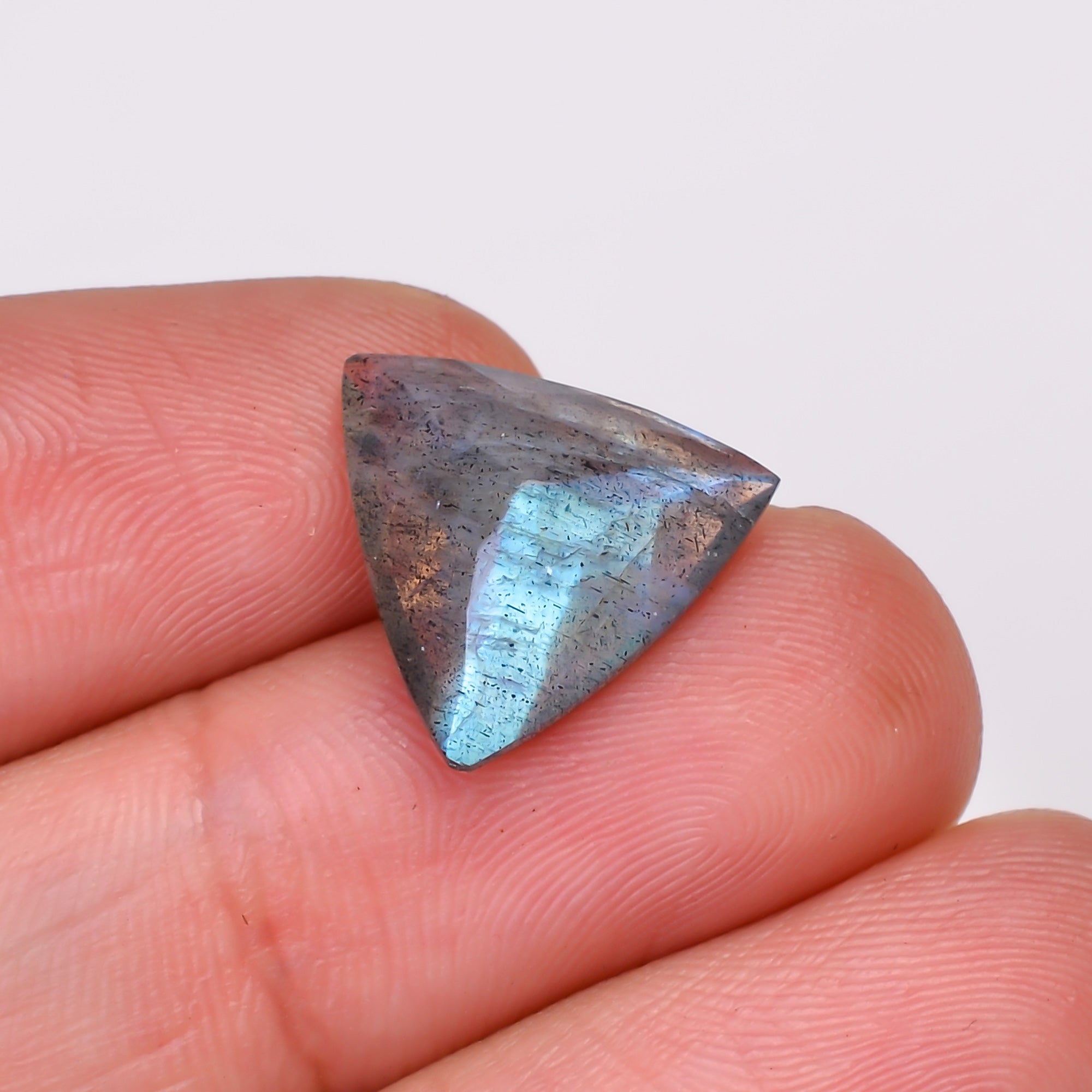 Natural Labradorite Triangle Shape Cut Stone Loose Gemstone For Making Jewelry 6 Ct. 14X14X5 MM Y-10612