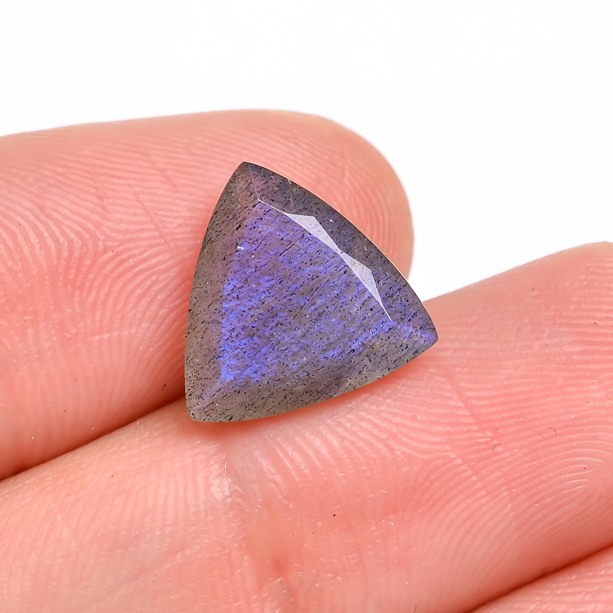 Natural Labradorite Triangle Shape Cut Stone Loose Gemstone For Making Jewelry 4 Ct. 11X11X5 MM Y-10613