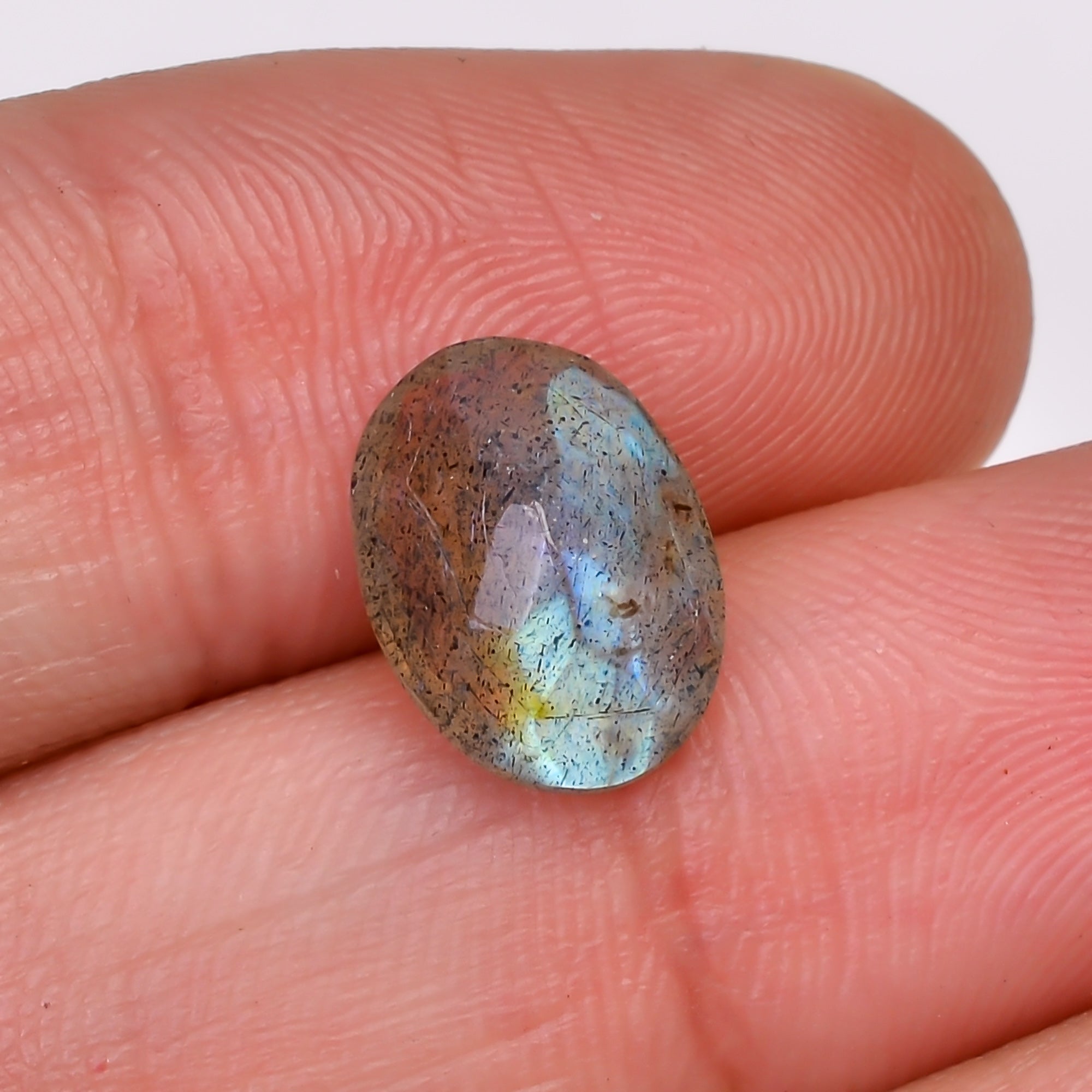 Natural Labradorite Oval Shape Cut Stone Loose Gemstone For Making Jewelry 3.5 Ct. 11X8X5 MM Y-10617