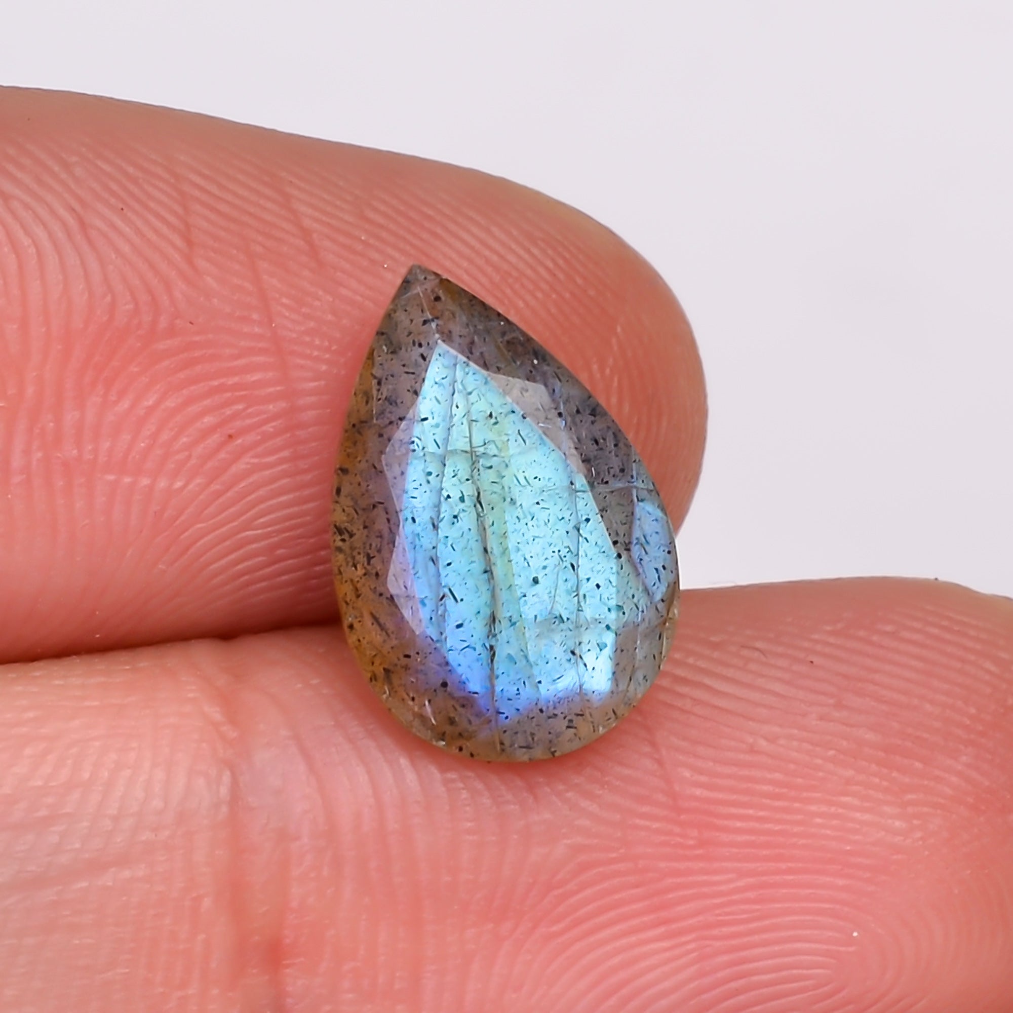 Natural Labradorite Pear Shape Cut Stone Loose Gemstone For Making Jewelry 3.5 Ct. 13X8X5 MM Y-10622