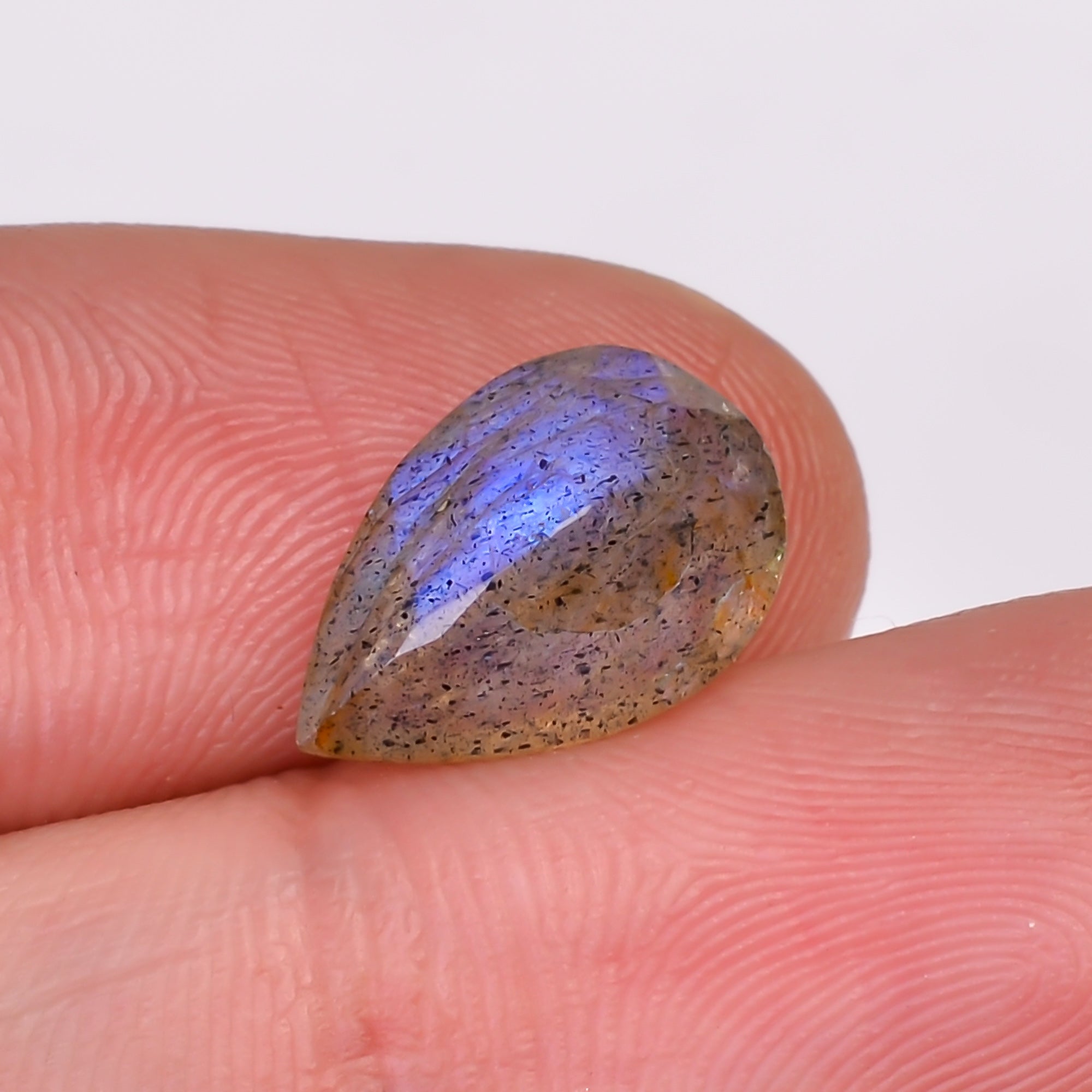 Natural Labradorite Pear Shape Cut Stone Loose Gemstone For Making Jewelry 3.5 Ct. 13X8X5 MM Y-10622