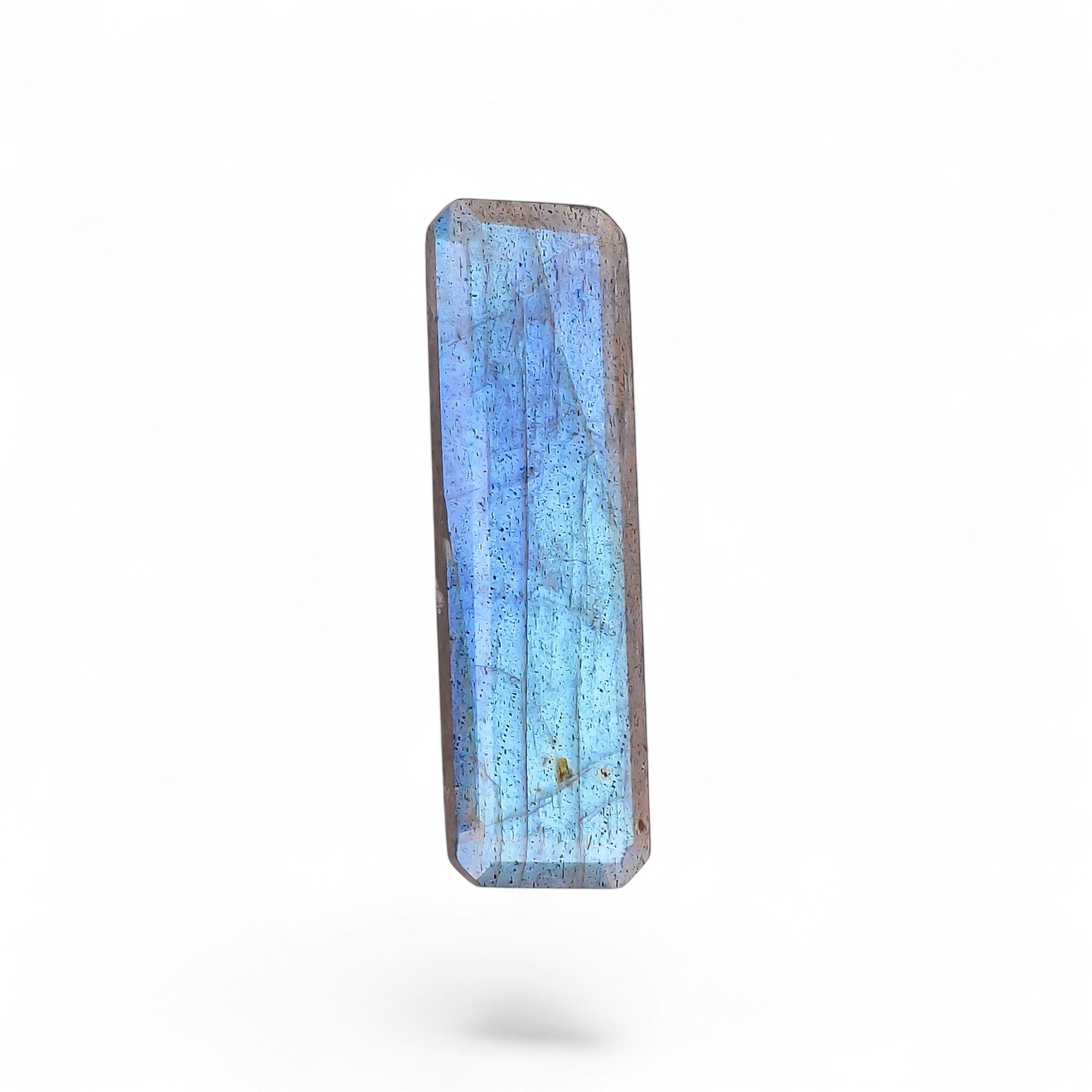 Natural Labradorite Radiant Shape Cut Stone Loose Gemstone For Making Jewelry 17 Ct. 34X11X5 MM Y-10623