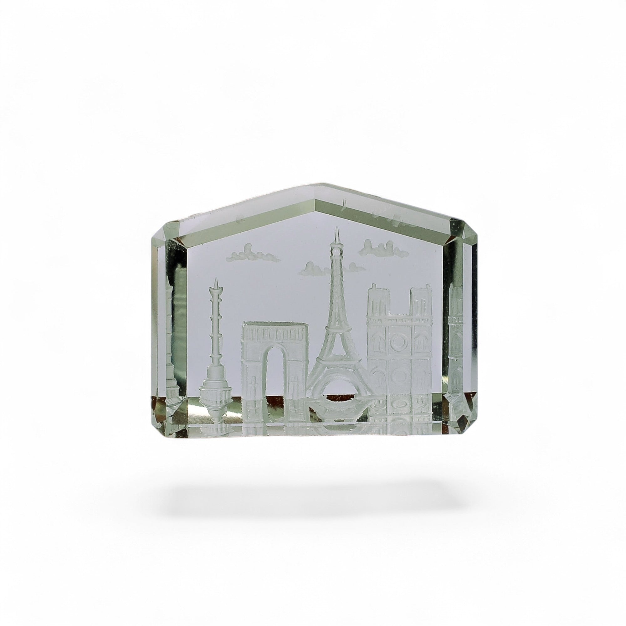 Natural Green Amethyst Fancy Shape Carved Loose Gemstone For Making Jewelry 33Ct. 24X19X7 MM Y-10628