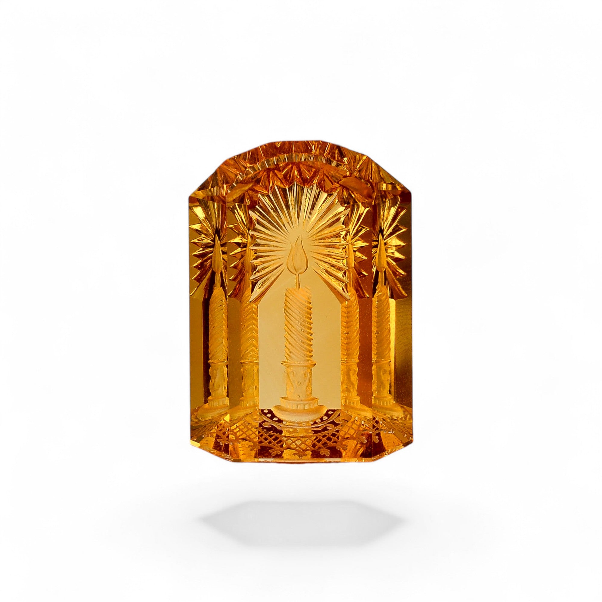 Natural Citrine Fancy Shape Carved Loose Gemstone For Making Jewelry 27 Ct.23X16X9 MM Y-10630