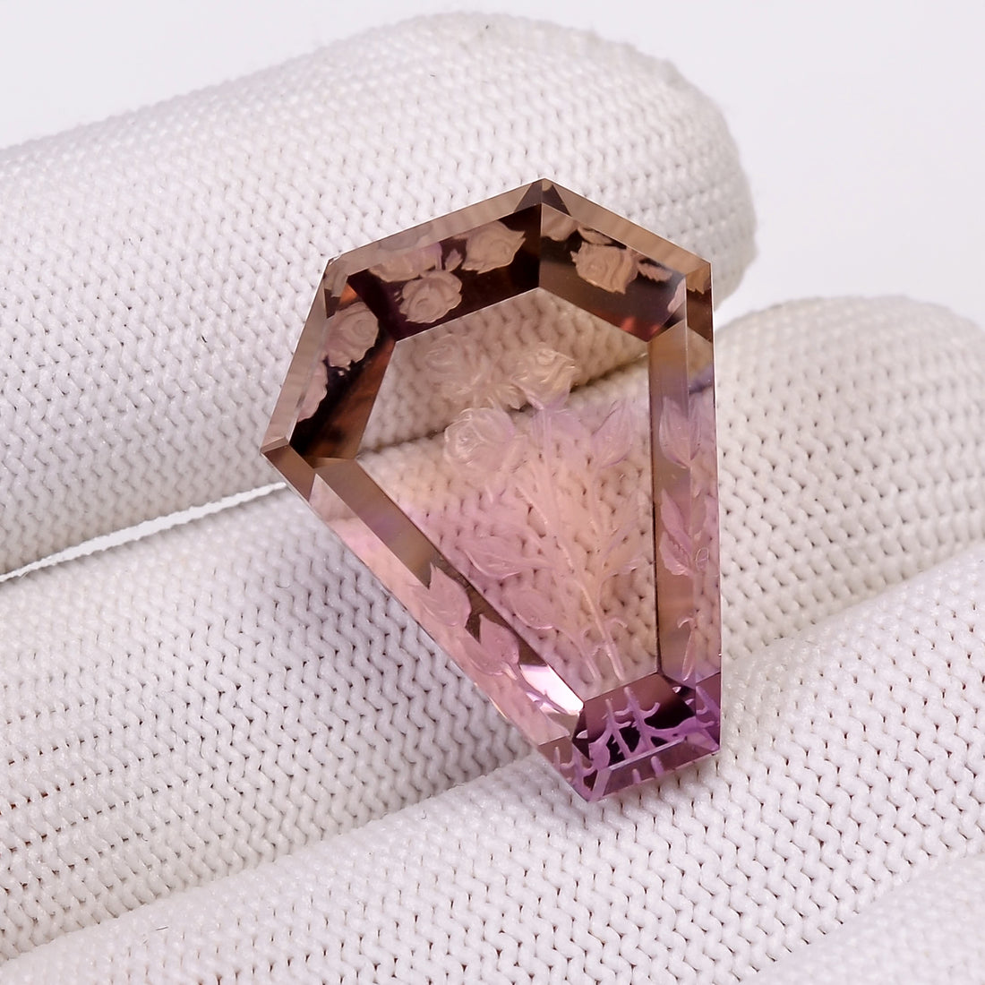 Natural Ametrine Fancy Shape Carved Loose Gemstone For Making Jewelry 40.5 Ct.26X21X10mm Y-10635
