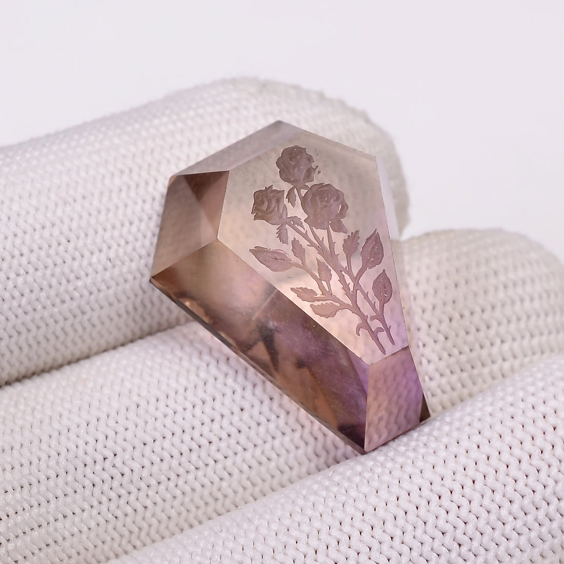 Natural Ametrine Fancy Shape Carved Loose Gemstone For Making Jewelry 40.5 Ct.26X21X10mm Y-10635