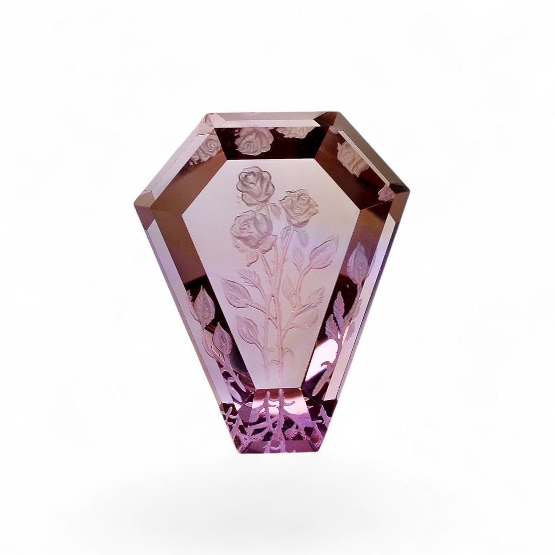 Natural Ametrine Fancy Shape Carved Loose Gemstone For Making Jewelry 40.5 Ct.26X21X10mm Y-10635