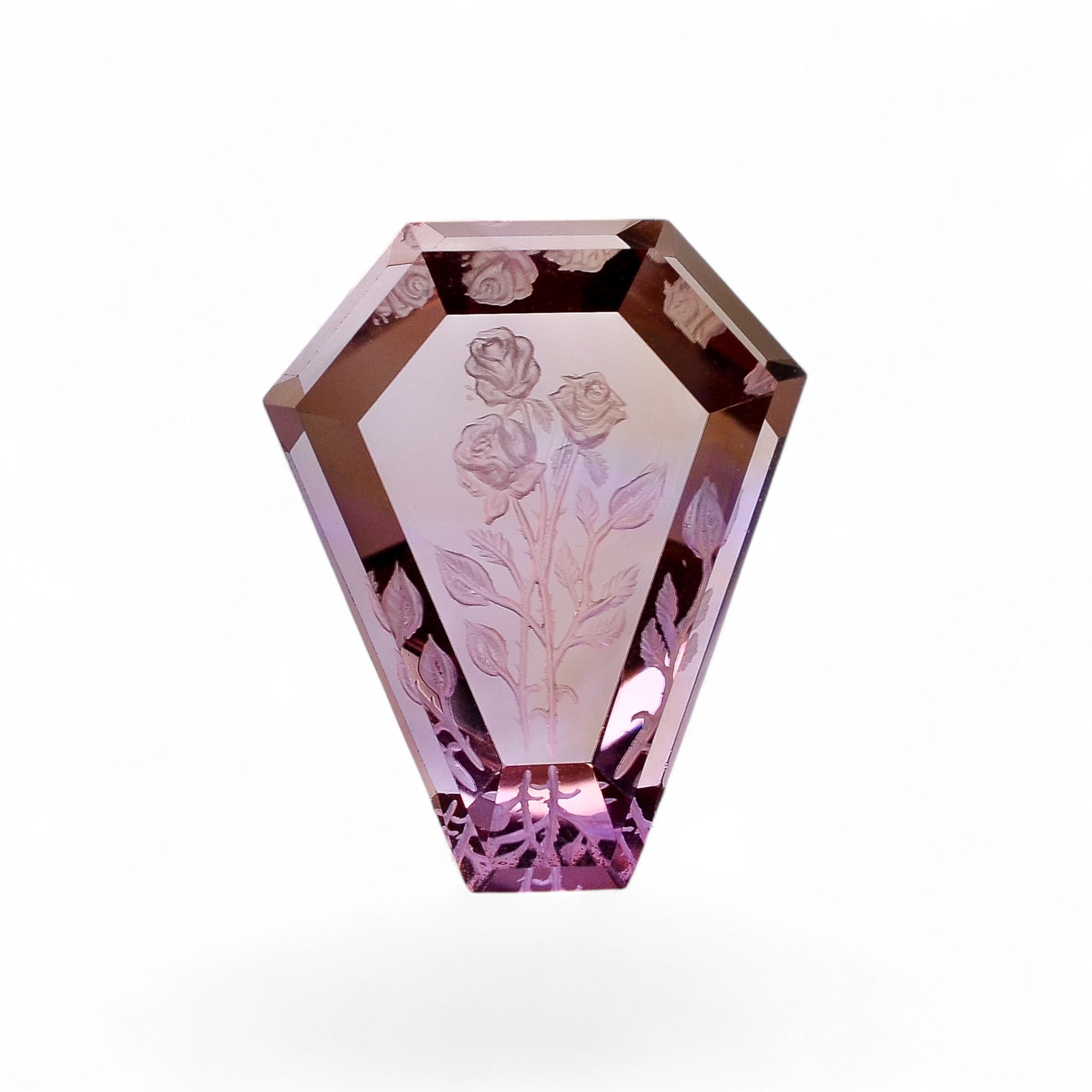Natural Ametrine Fancy Shape Carved Loose Gemstone For Making Jewelry 40.5 Ct.26X21X10mm Y-10635