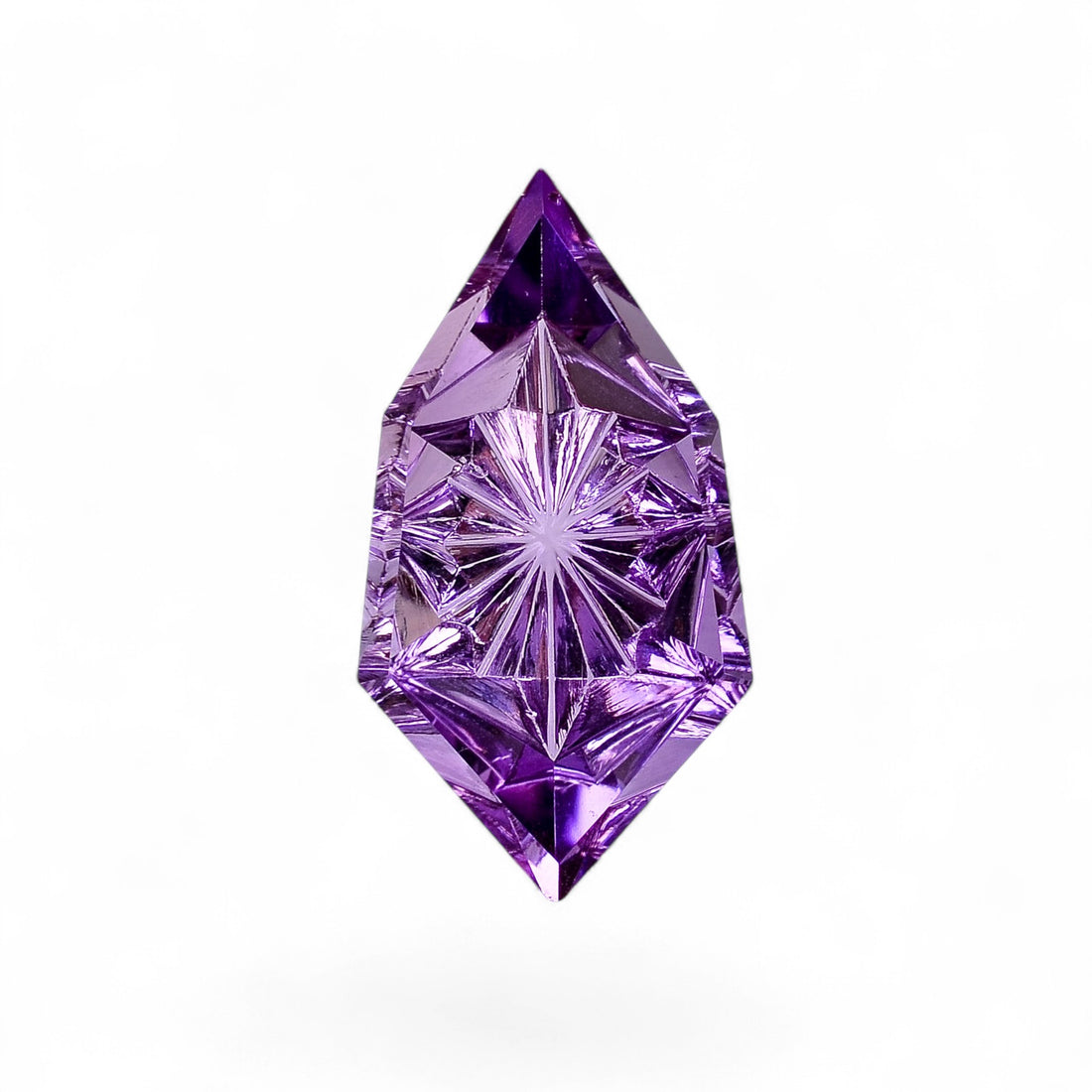 Natural Amethyst Fancy Shape Carved Loose Gemstone For Making Jewelry 20 Ct. 27X14X8mm Y-10638
