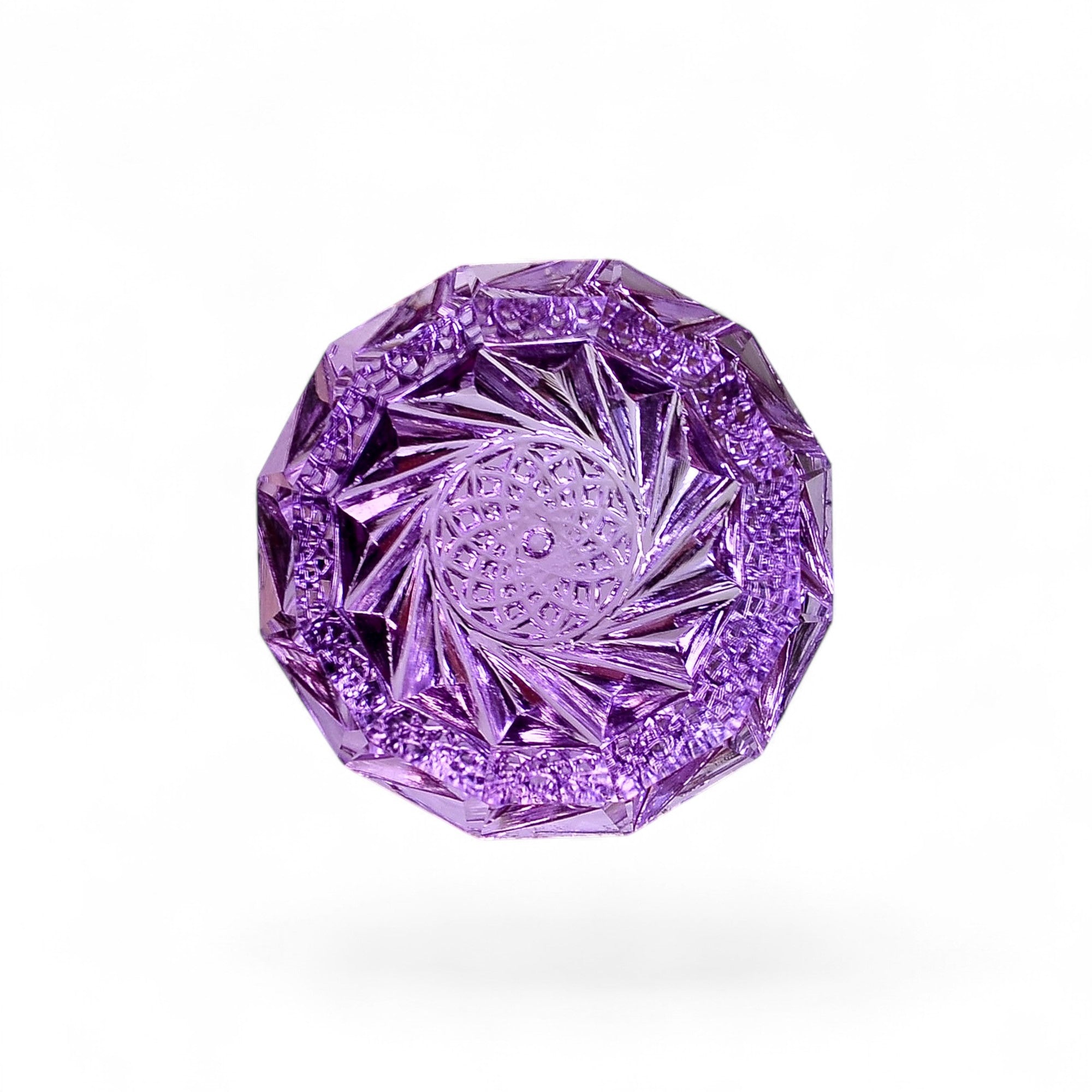 Natural Amethyst Octagon Shape Carved Loose Gemstone For Making Jewelry 19 Ct.18X18X8mm Y-10639